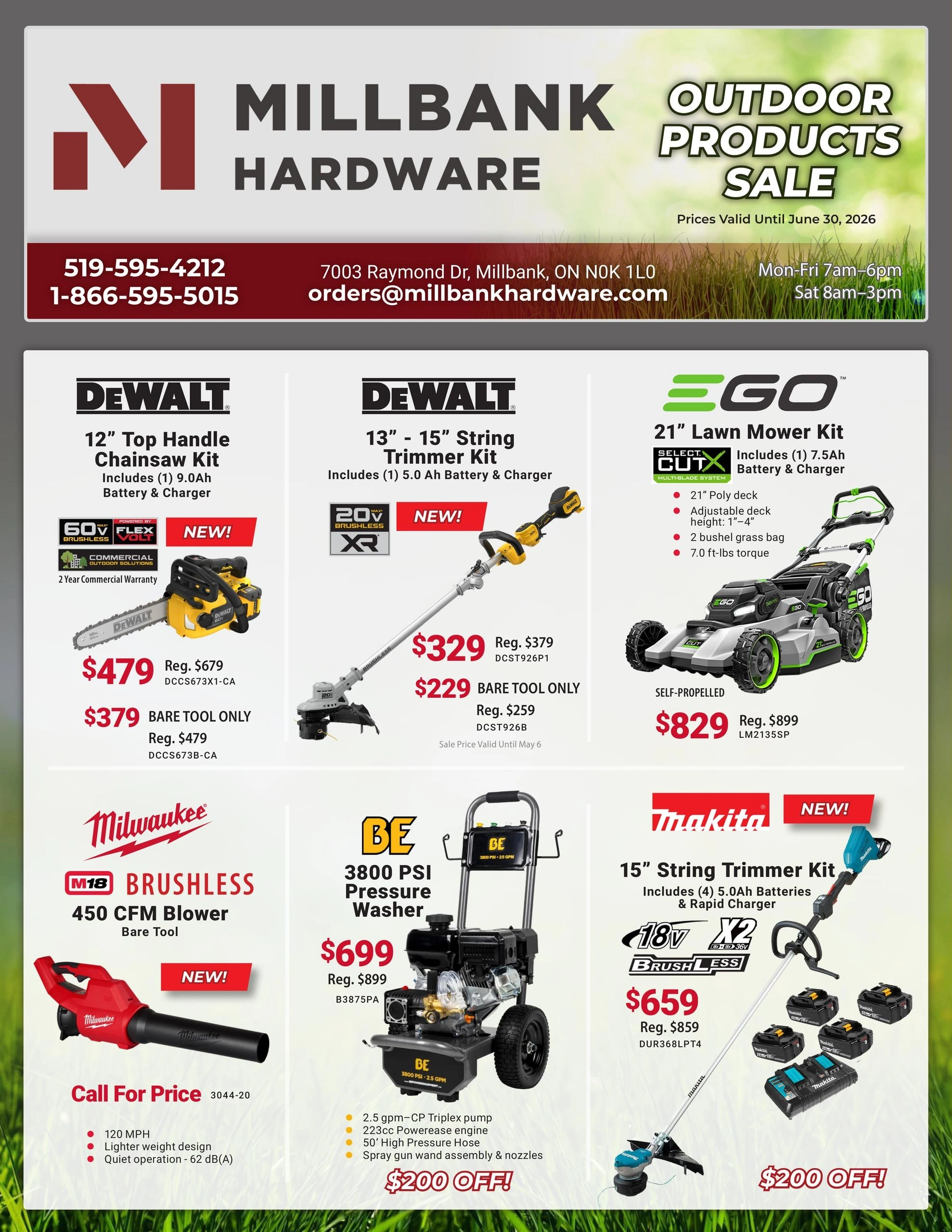 Millbank Hardware flyer page 1