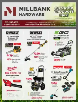 Millbank Hardware Outdoor Tools Flyer