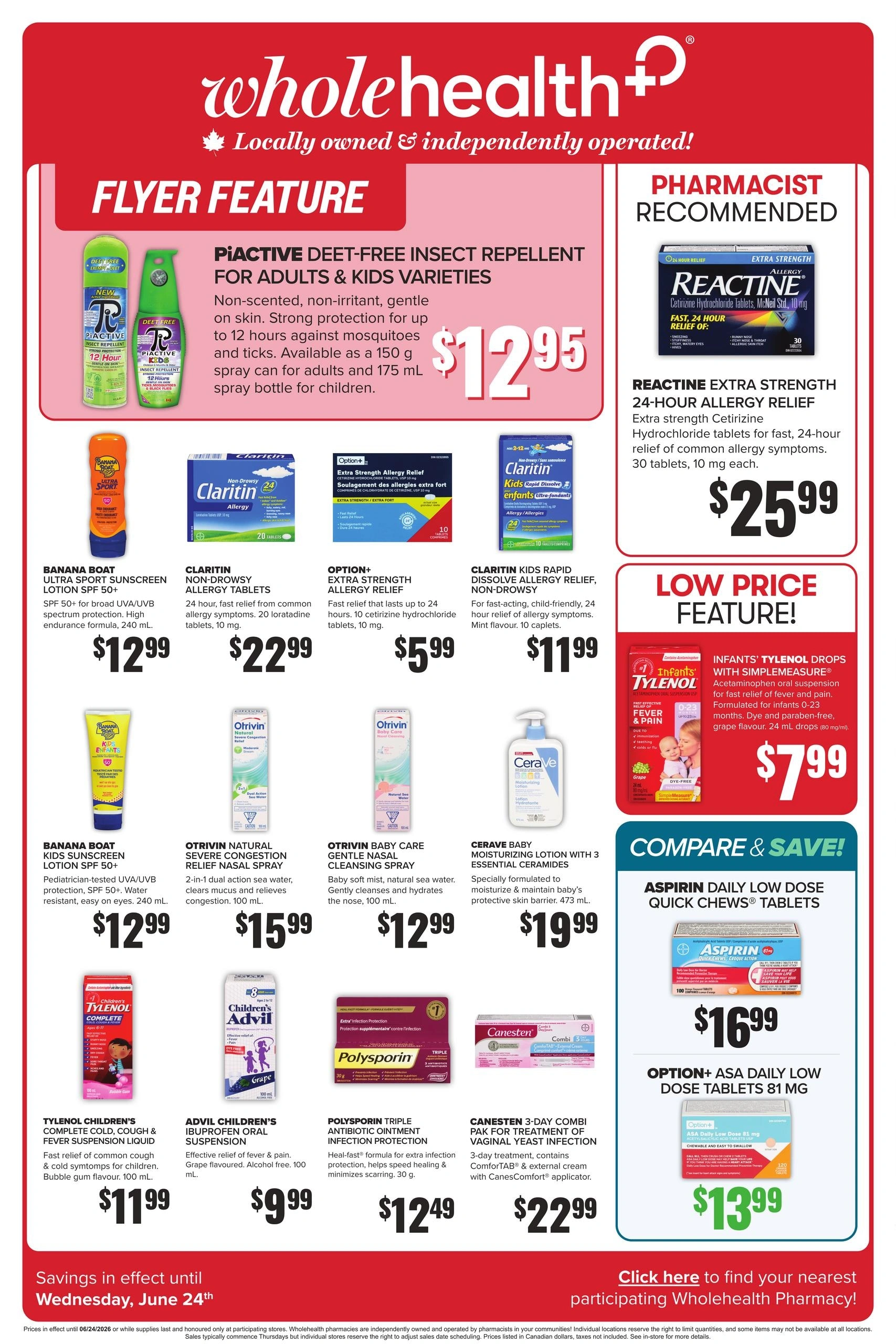 Wholehealth Pharmacy flyer page 1