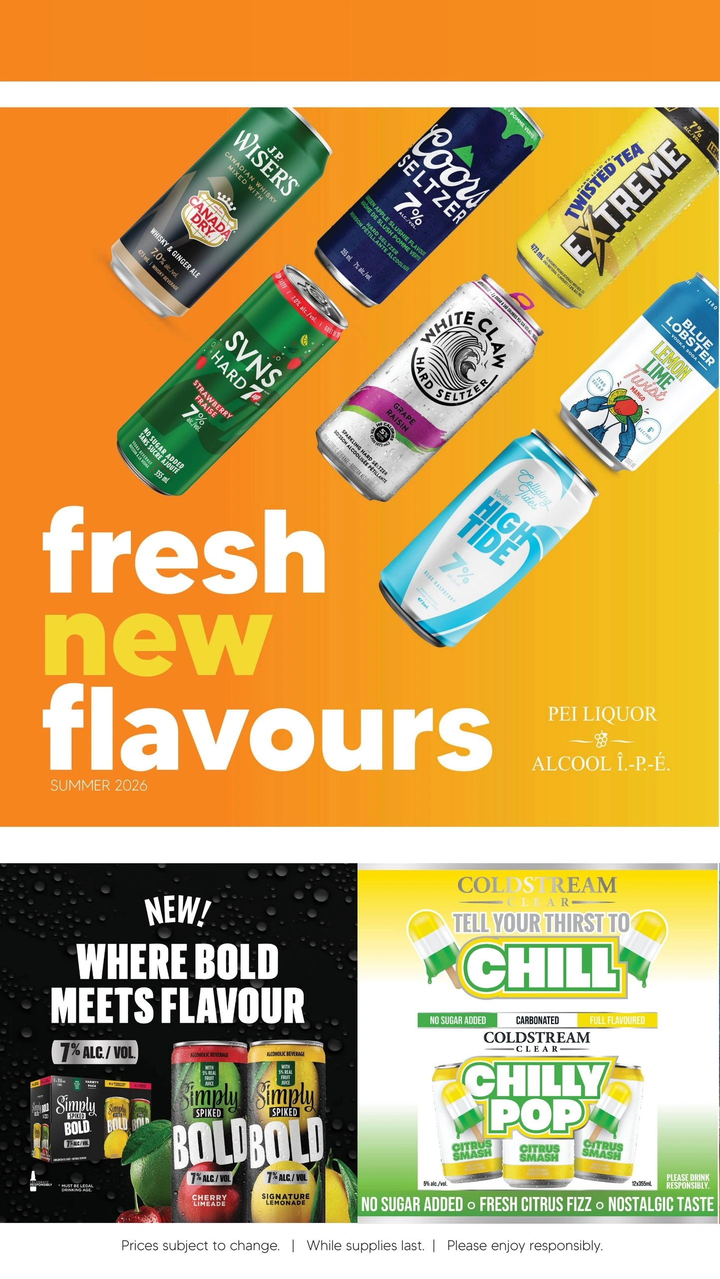 PEI Liquor flyer page 1