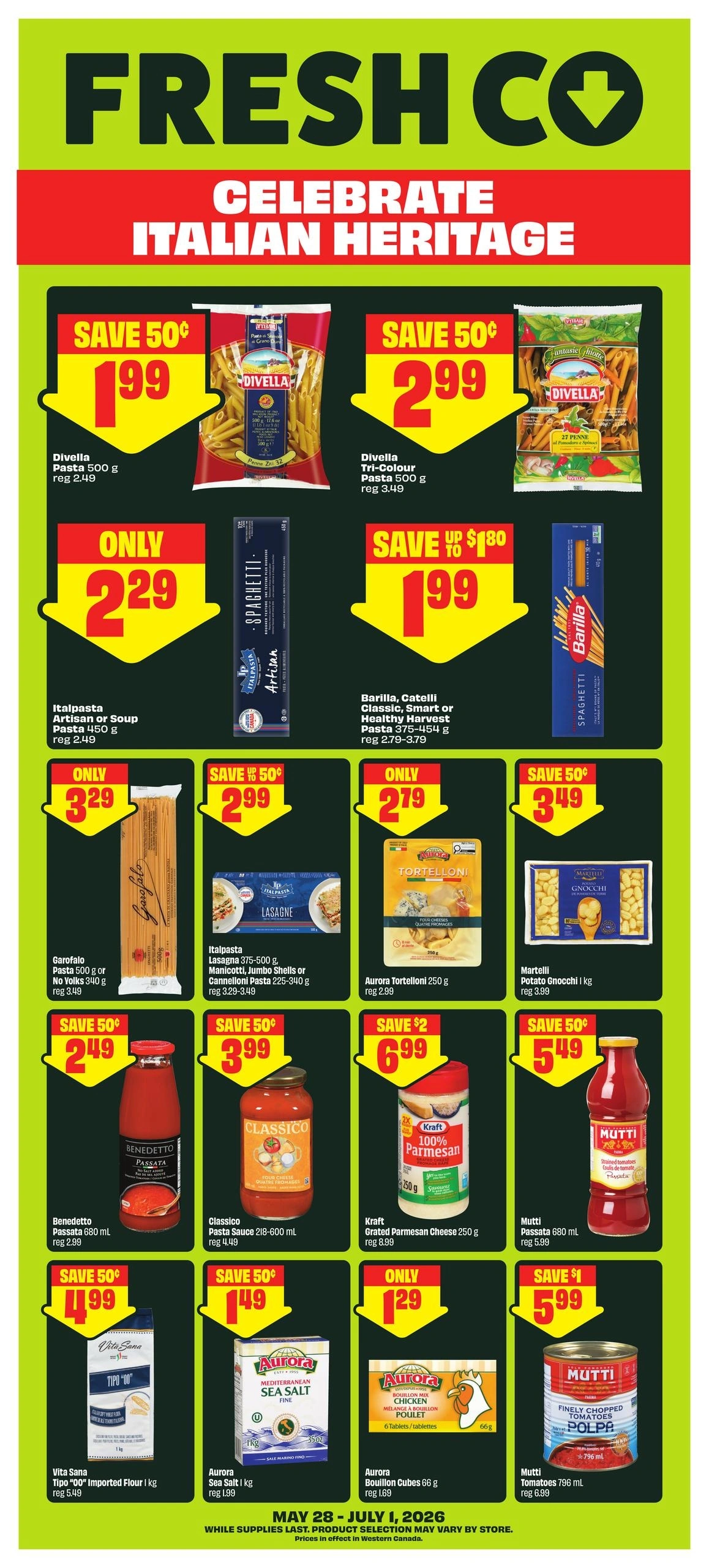 FreshCo flyer page 1
