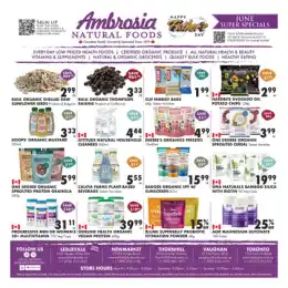 Ambrosia Natural Foods June Specials