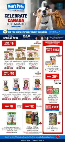 Ren's Pets Celebrate Canada this Month!