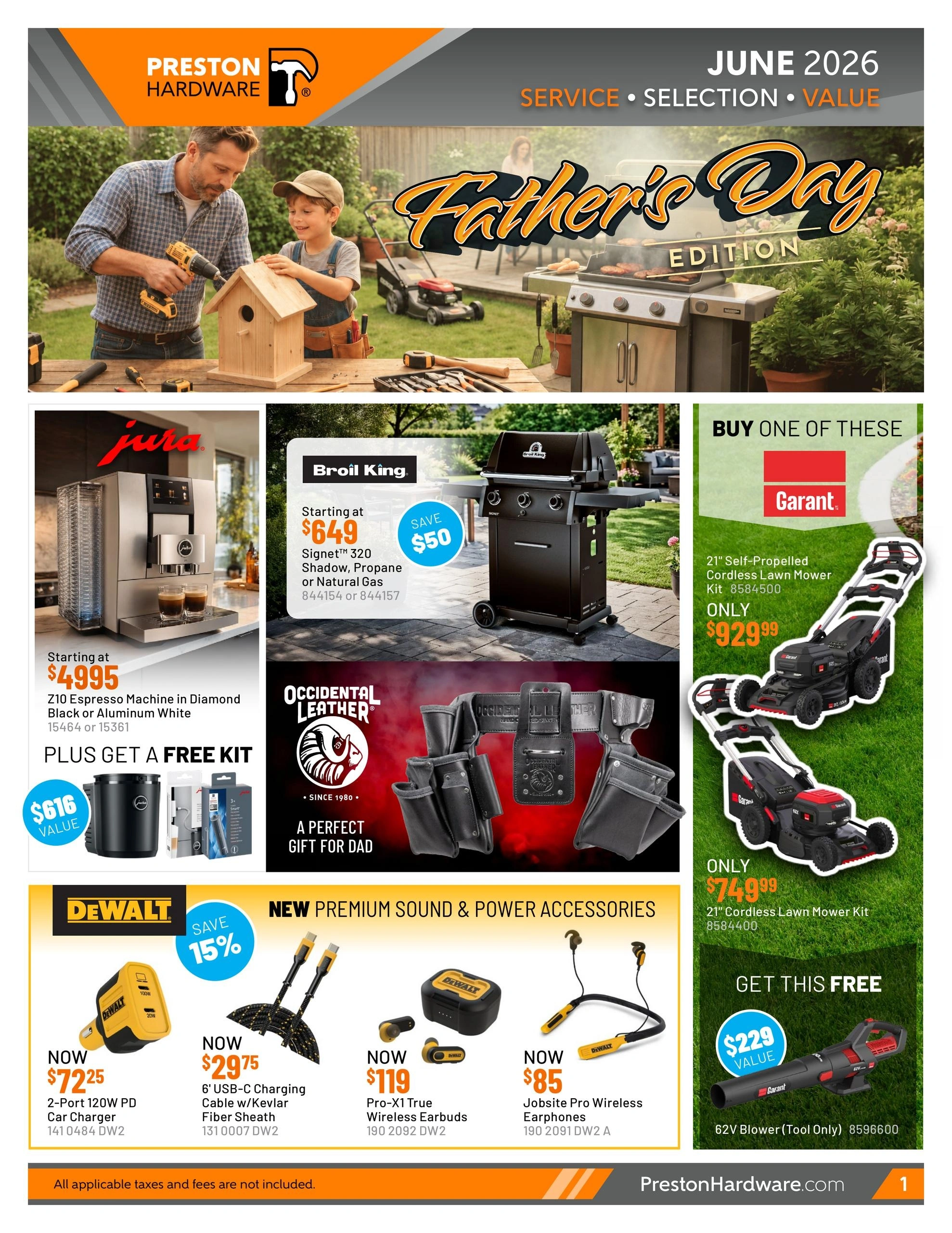 Preston Hardware flyer page 1