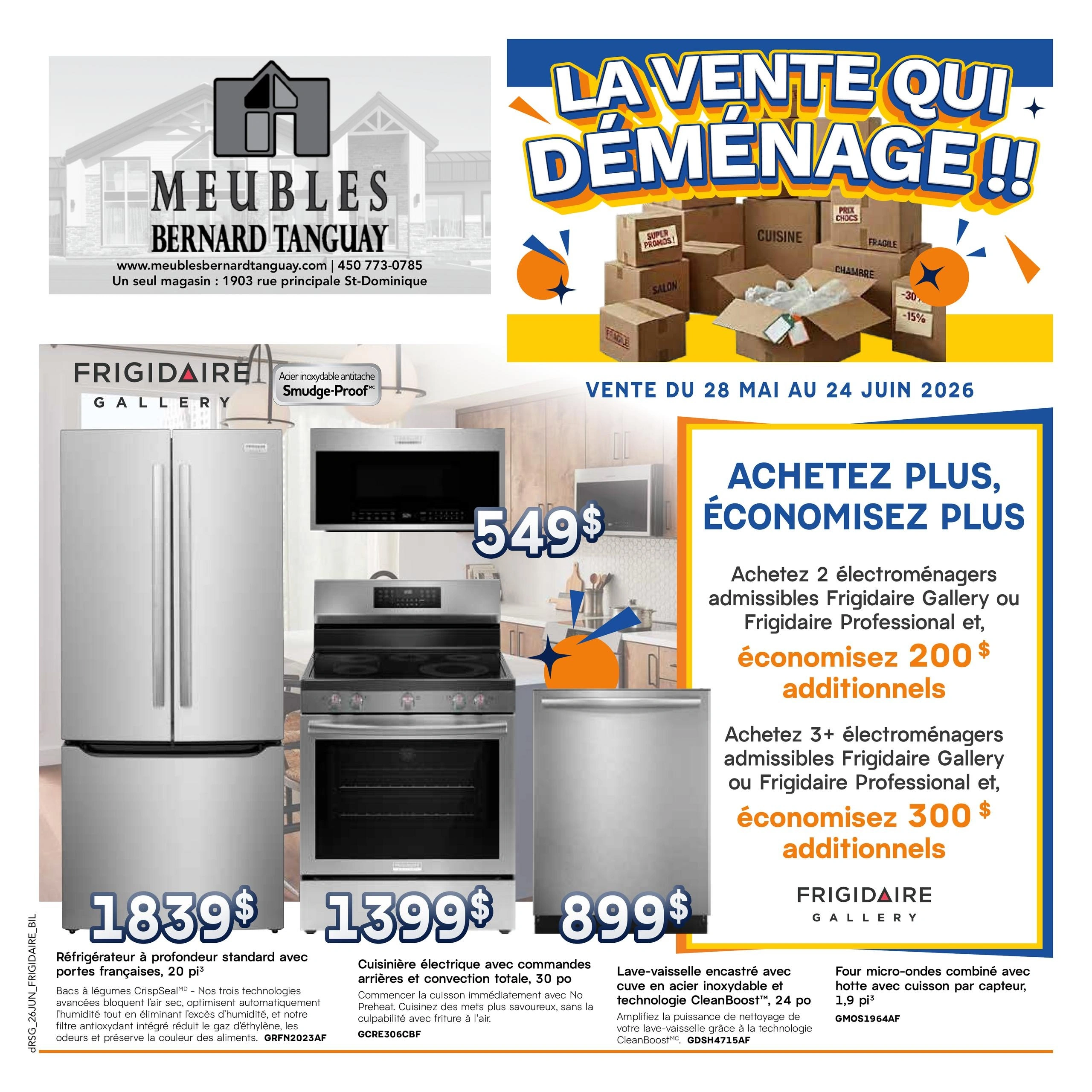 Meubles Bernard Tanguay flyer page 1