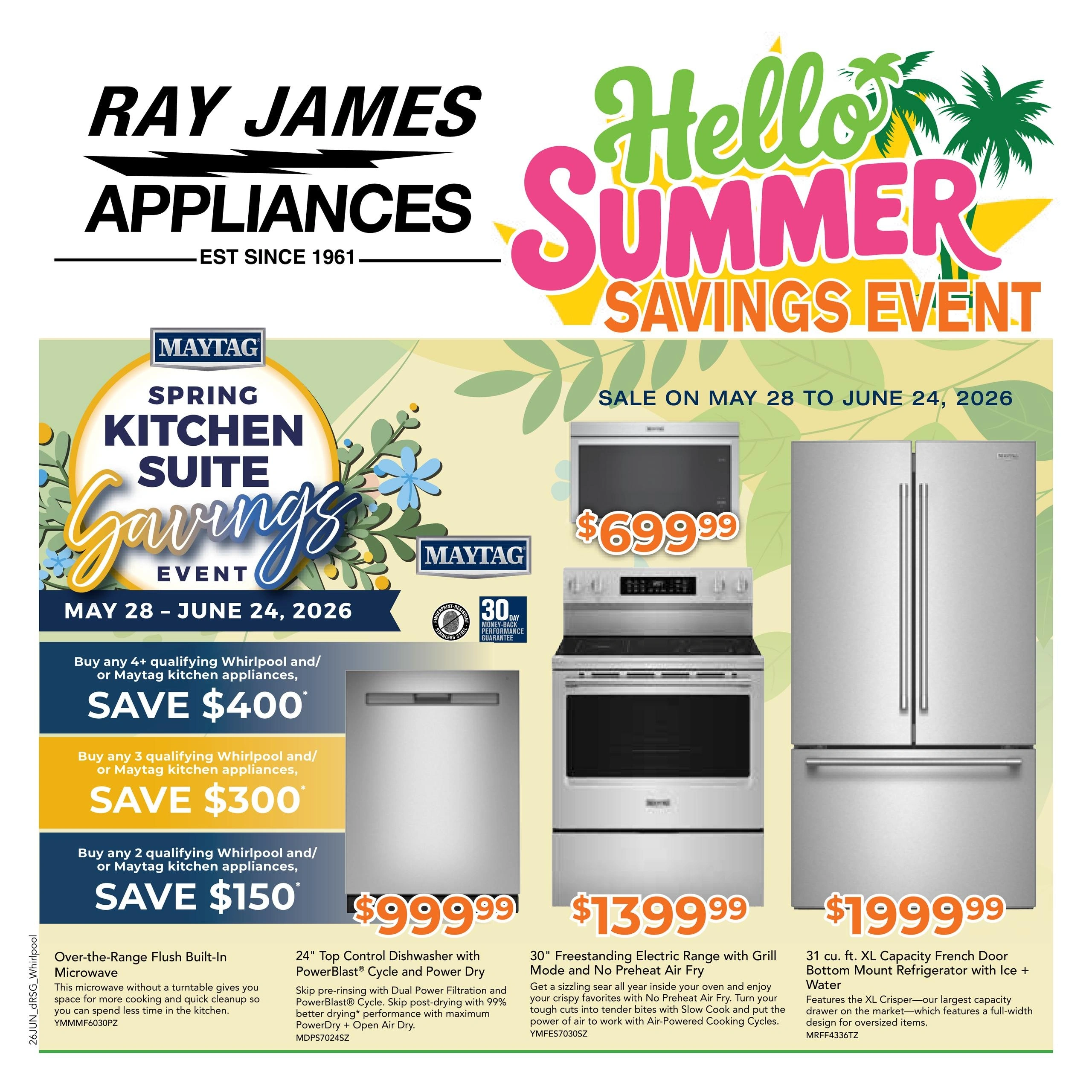 Ray James Appliances flyer page 1
