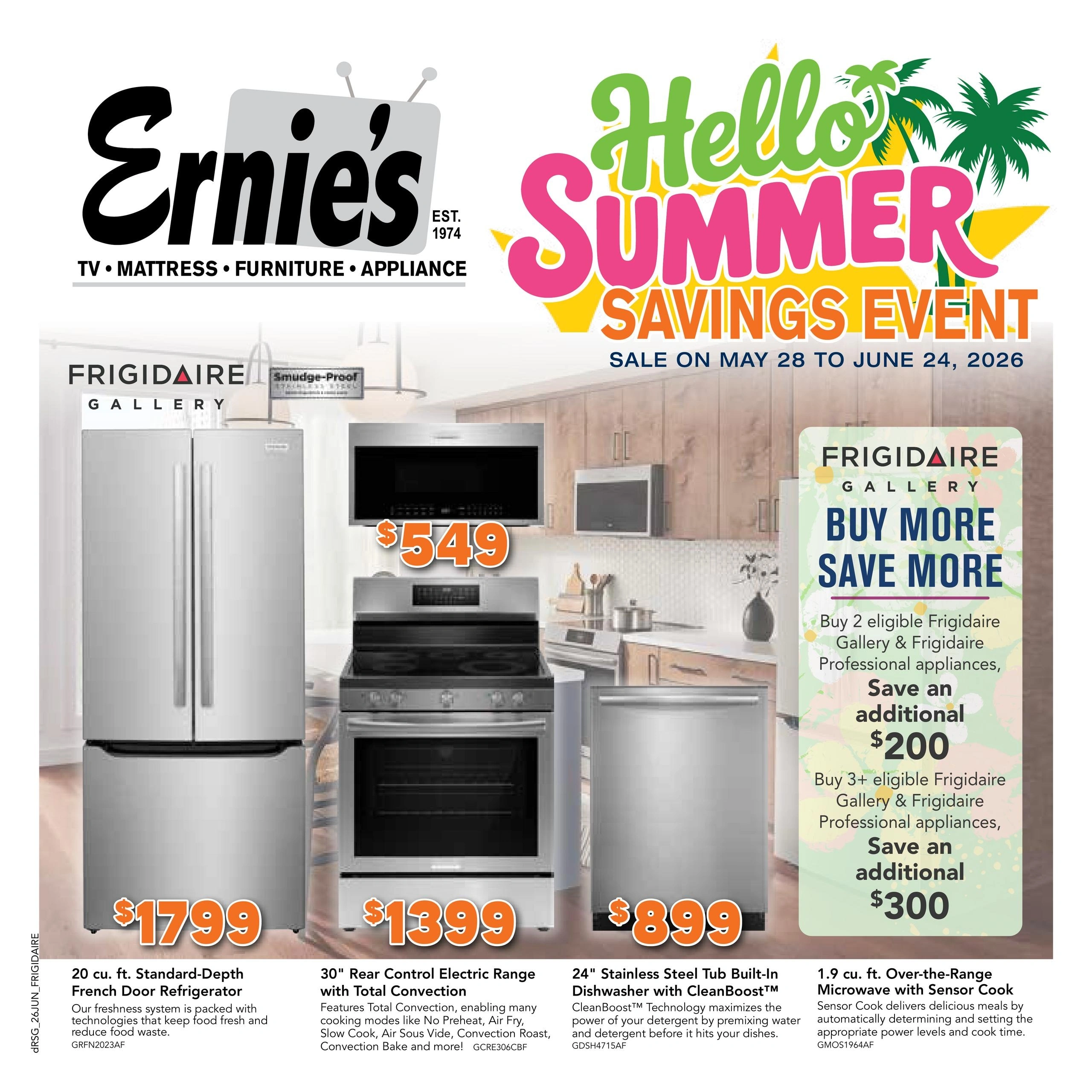 Ernie's TV flyer page 1