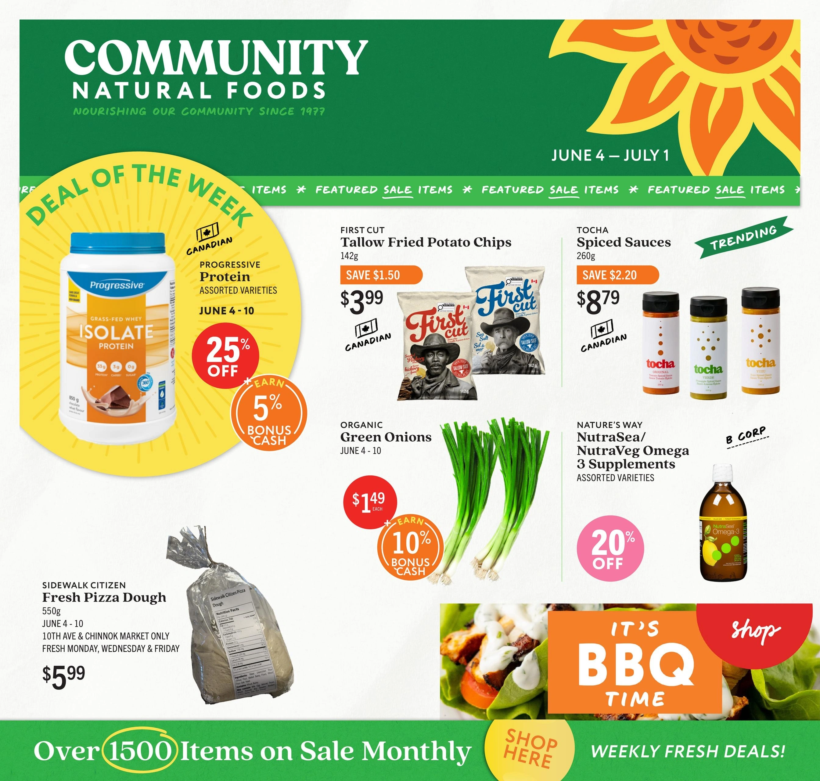 Community Natural Foods flyer page 1