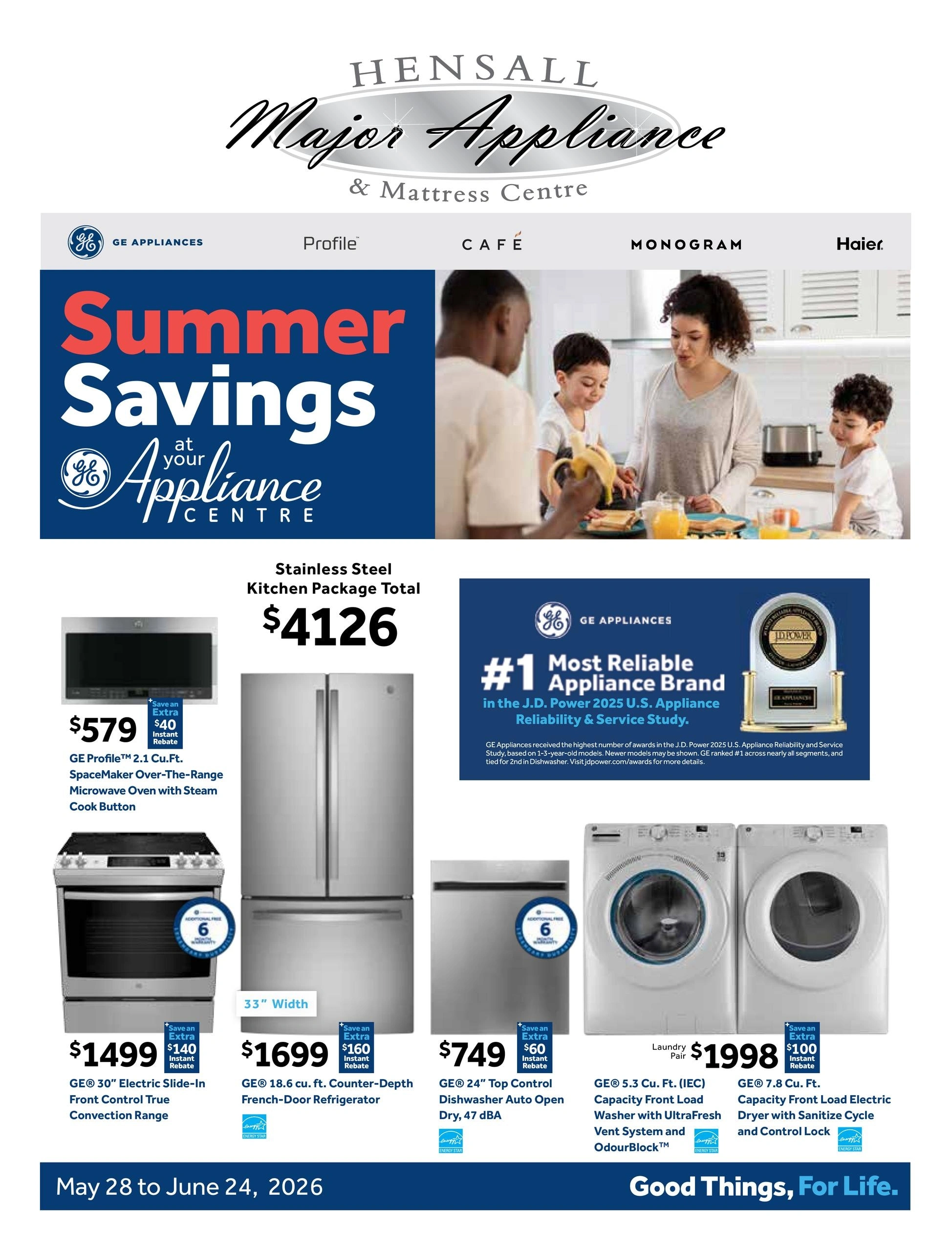 Hensall Major Appliances & Mattress Centre flyer page 1