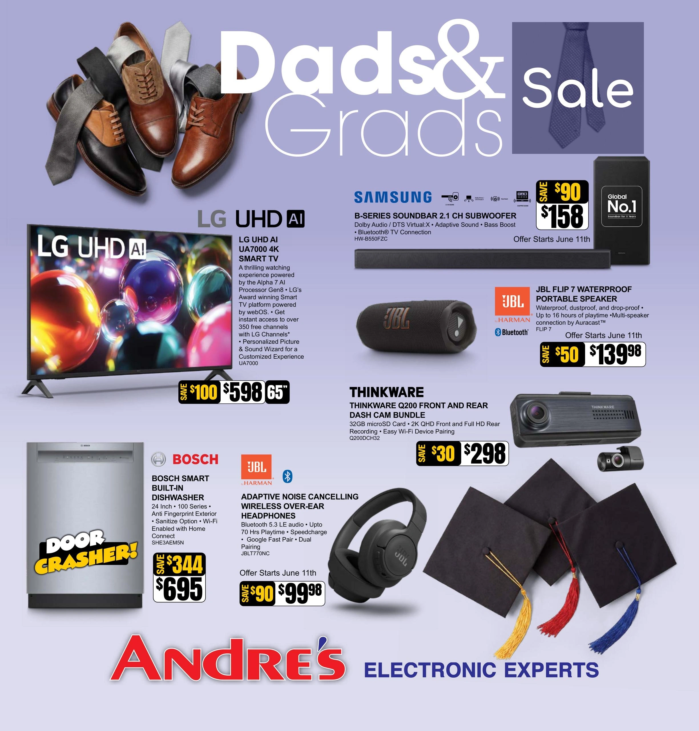 Andre's Electronics flyer page 1