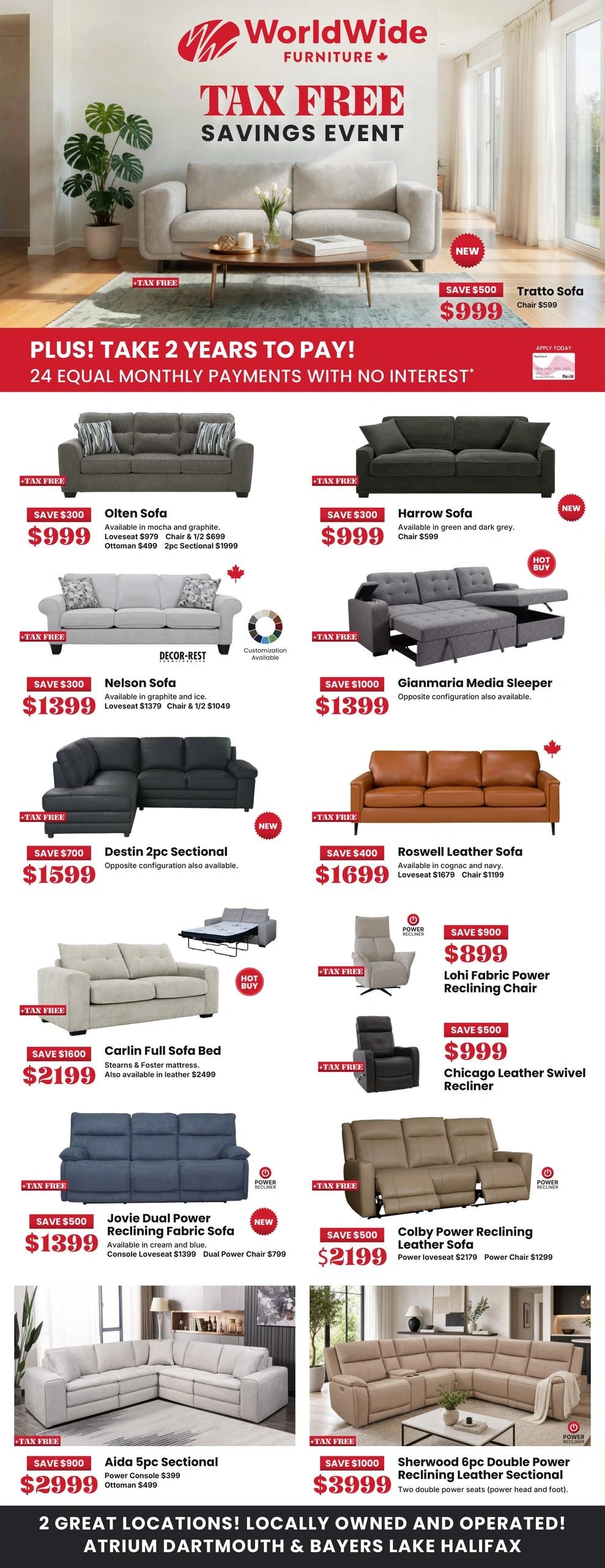 WorldWide Furniture flyer page 1