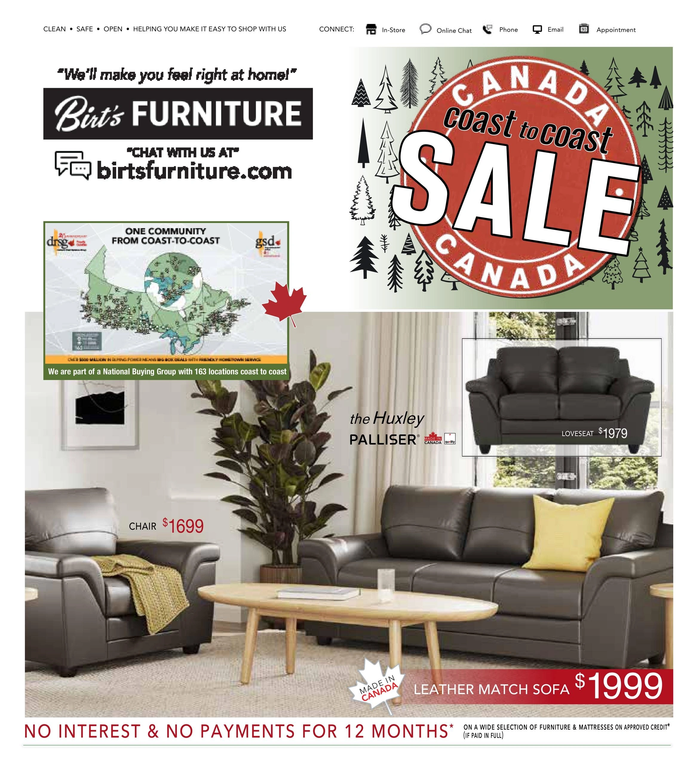 Birt's Furniture & Appliance flyer page 1
