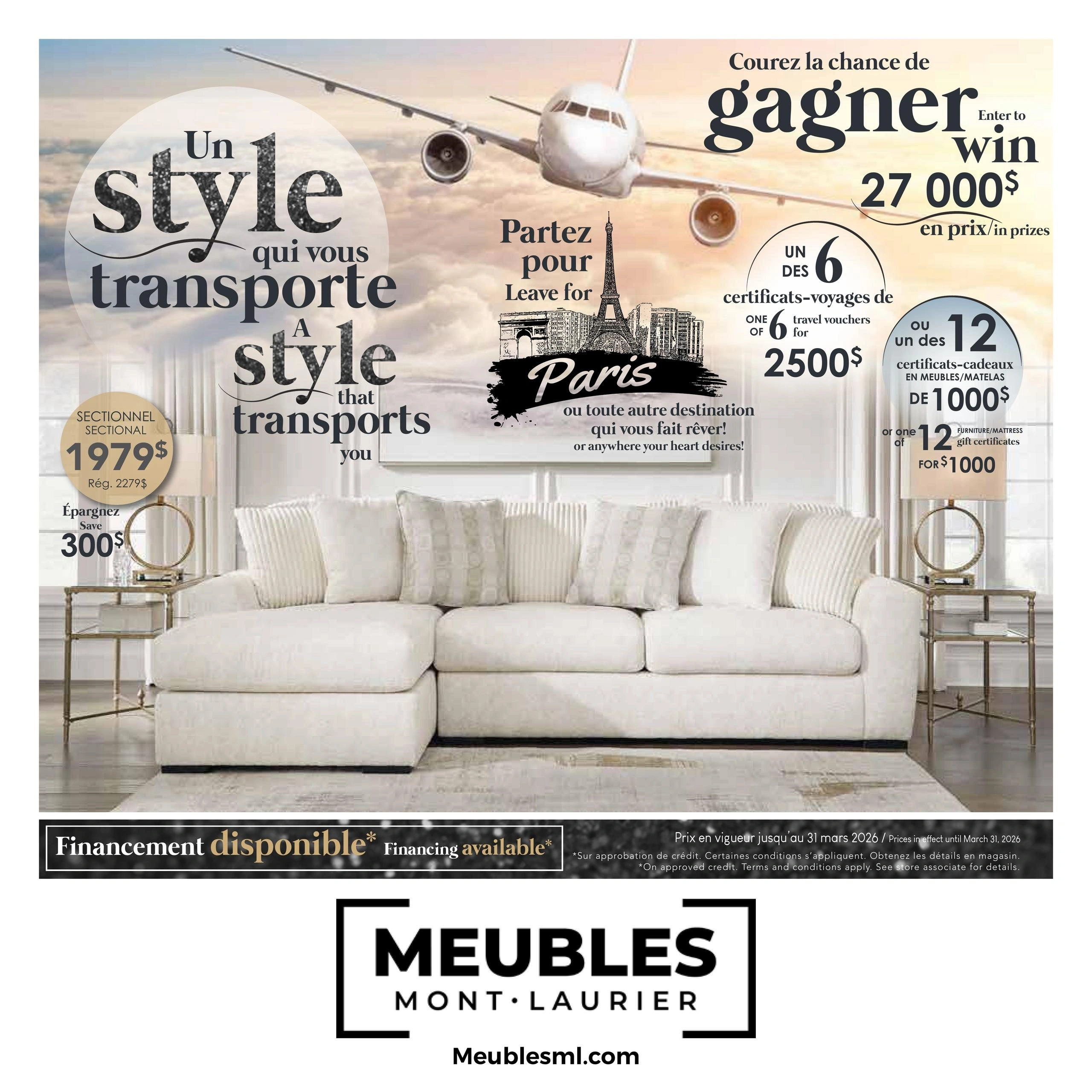 Les Meubles de Mont-Laurier flyer page 1