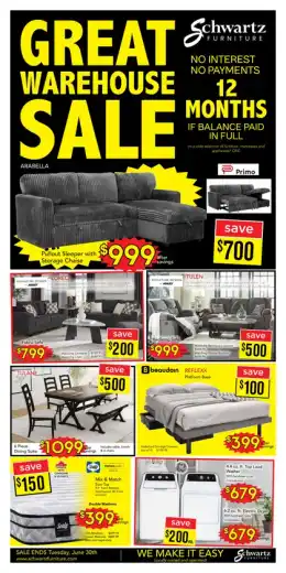 Schwartz Furniture Indexed Monthly