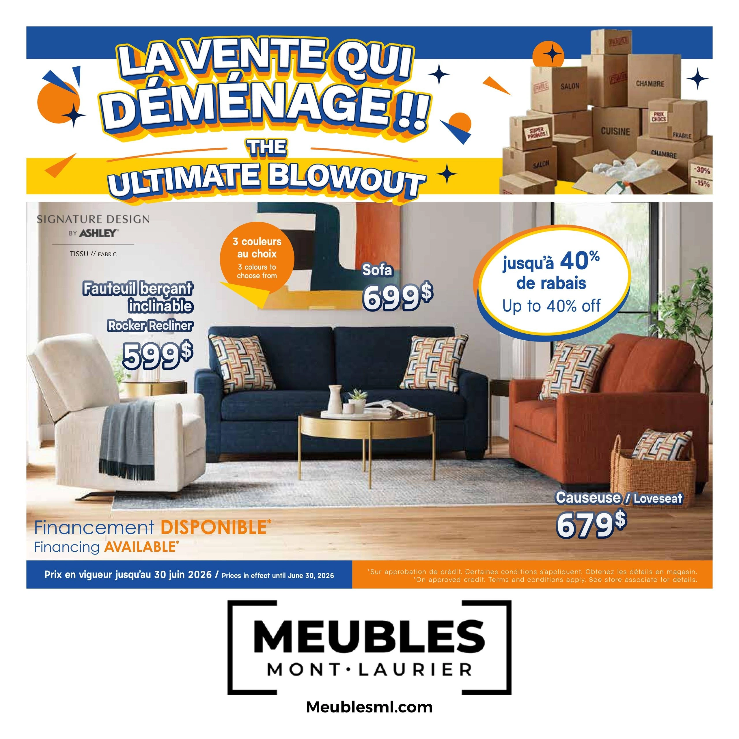 Les Meubles de Mont-Laurier flyer page 1