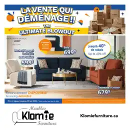 Meubles Klomie Furniture Indexed Monthly