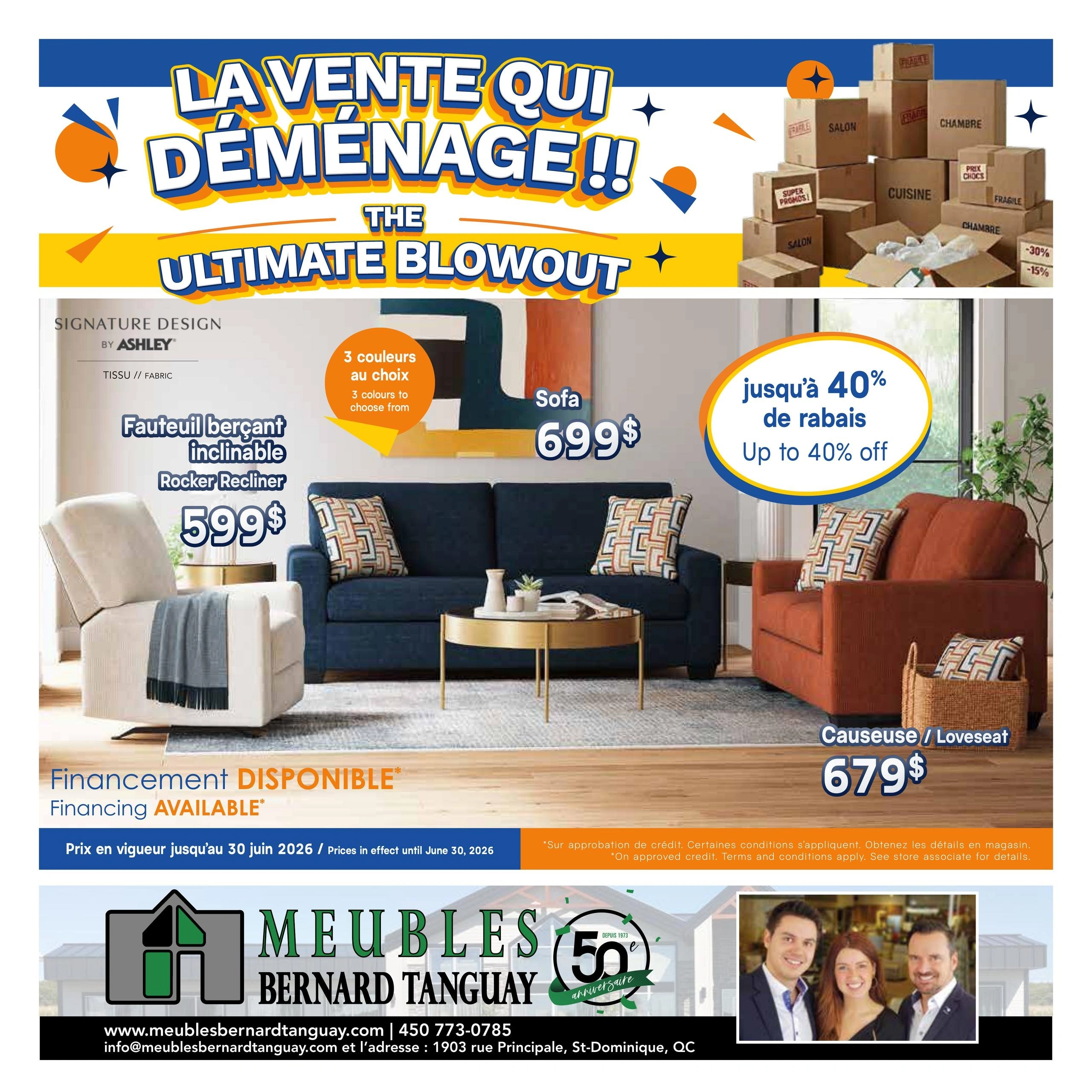 Meubles Bernard Tanguay flyer page 1