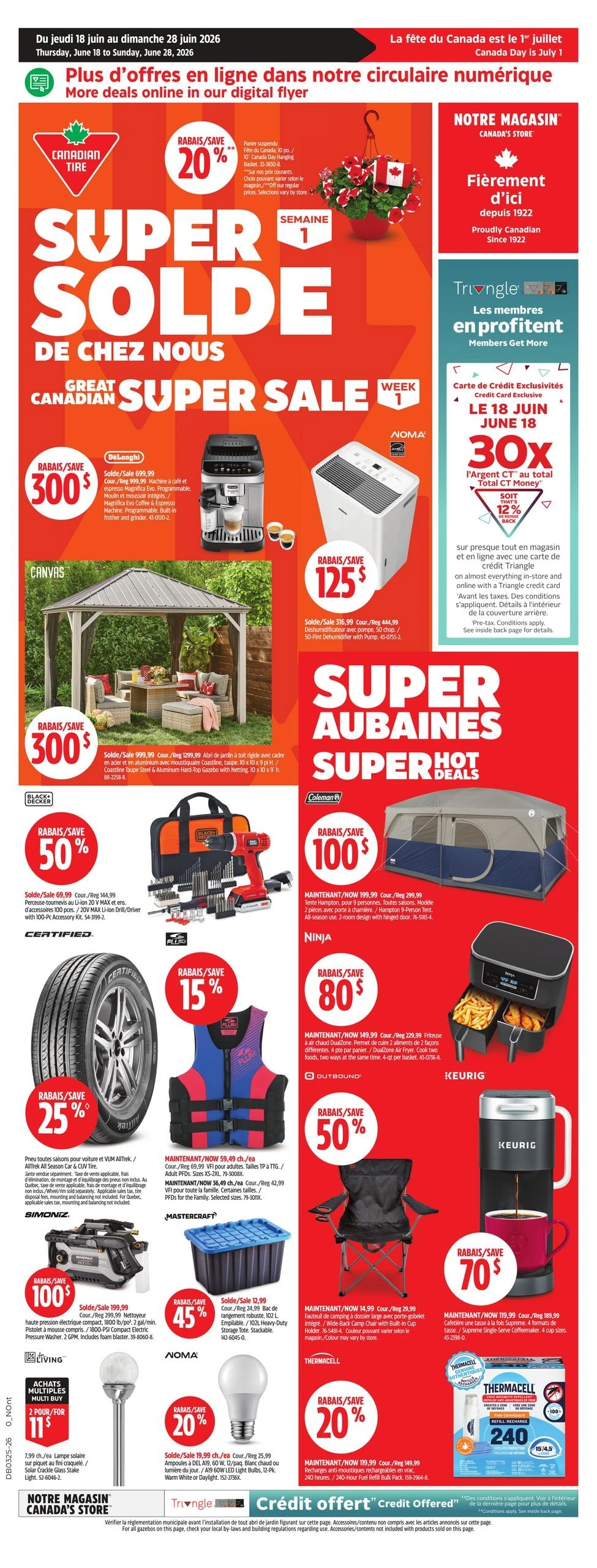 Canadian Tire flyer page 1