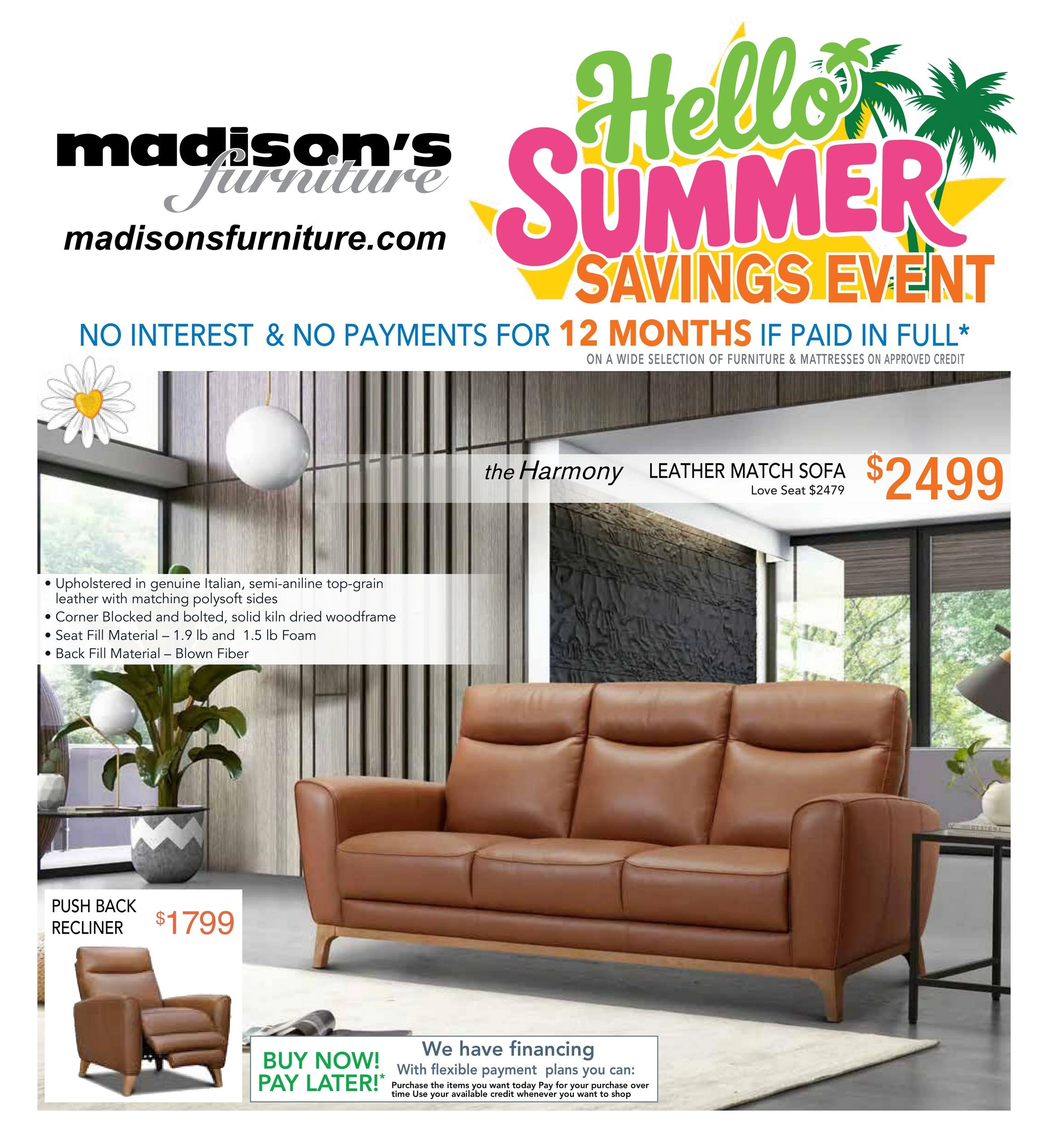 Madison's Furniture flyer page 1