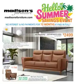 Madison's Furniture Indexed Monthly