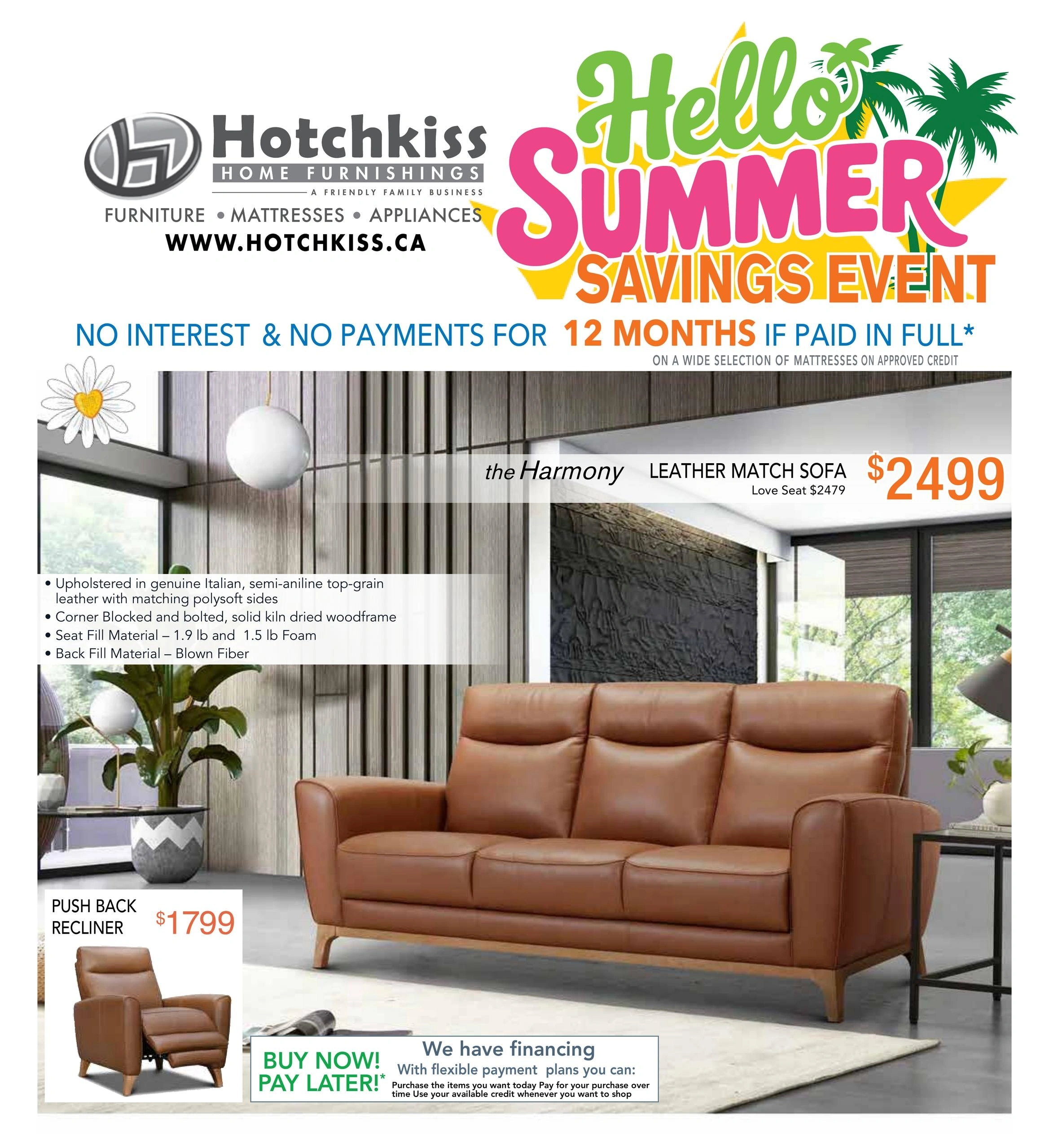 Hotchkiss Home Furnishings flyer page 1