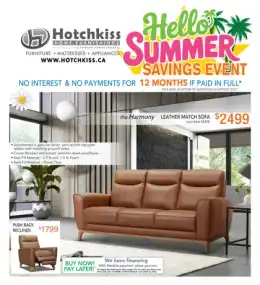 Hotchkiss Home Furnishings Indexed Monthly
