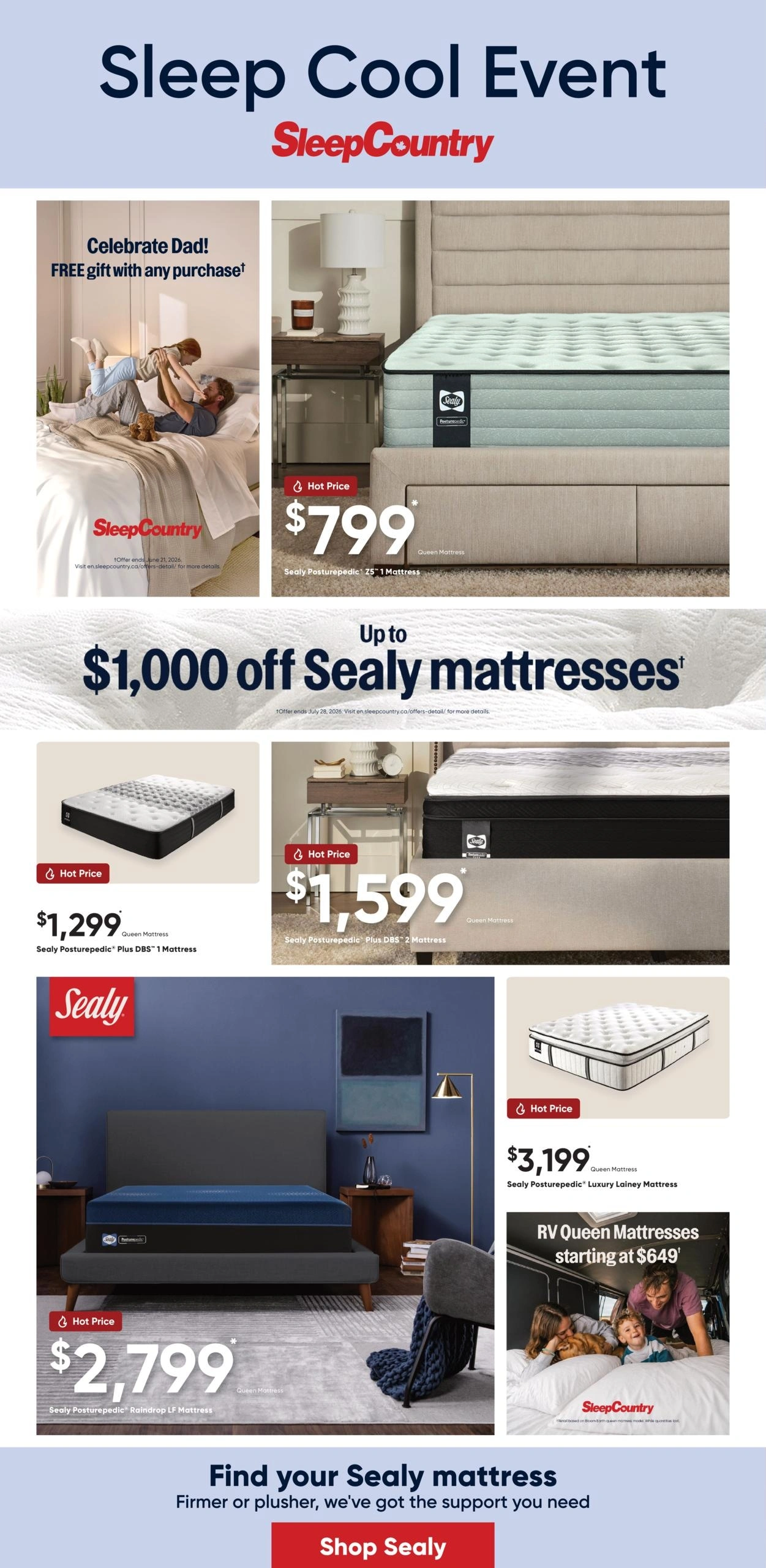 Sleep Country Canada flyer page 1