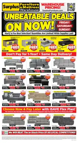 Surplus Furniture & Mattress Warehouse Unbeatable Deals