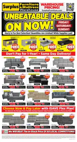 Surplus Furniture & Mattress Warehouse Unbeatable Deals