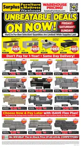 Surplus Furniture & Mattress Warehouse Unbeatable Deals