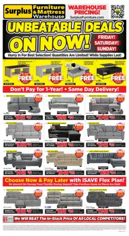 Surplus Furniture & Mattress Warehouse Unbeatable Deals
