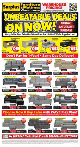 Surplus Furniture & Mattress Warehouse Unbeatable Deals