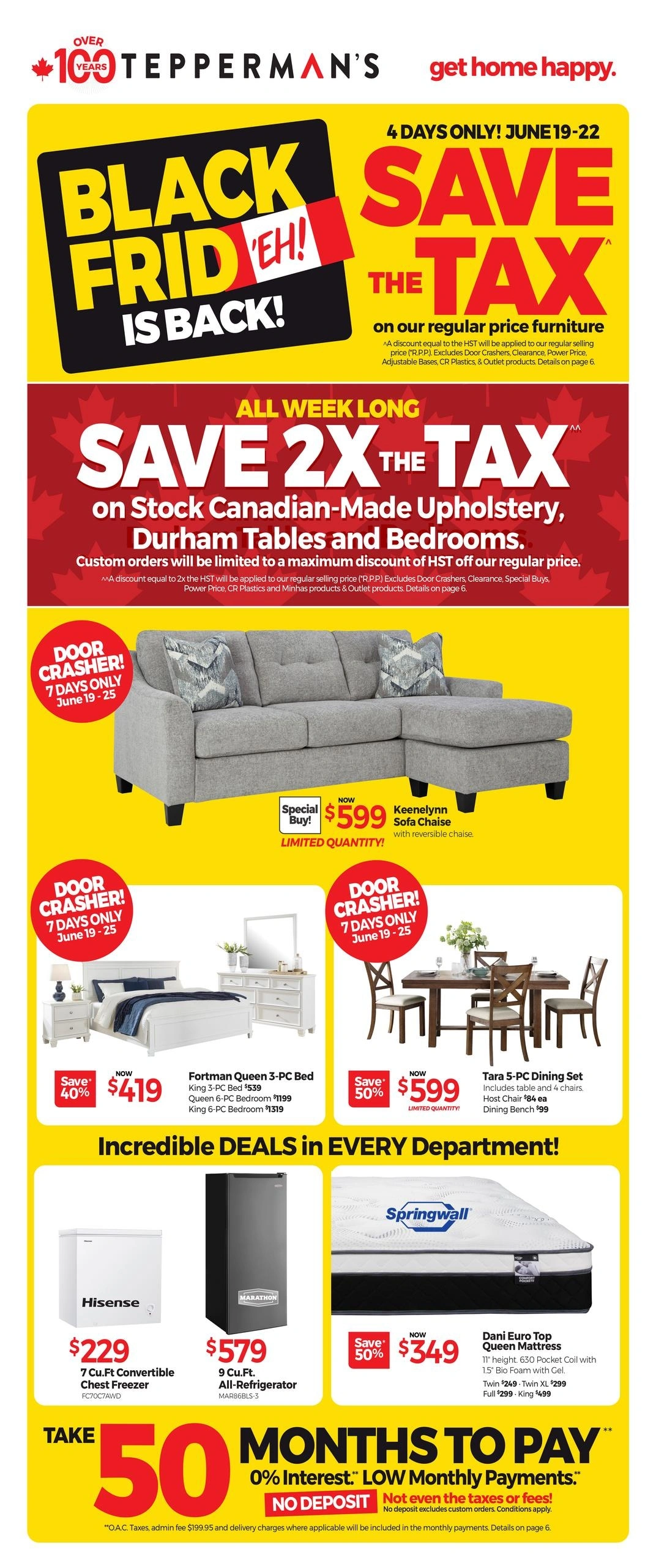 Tepperman's flyer page 1
