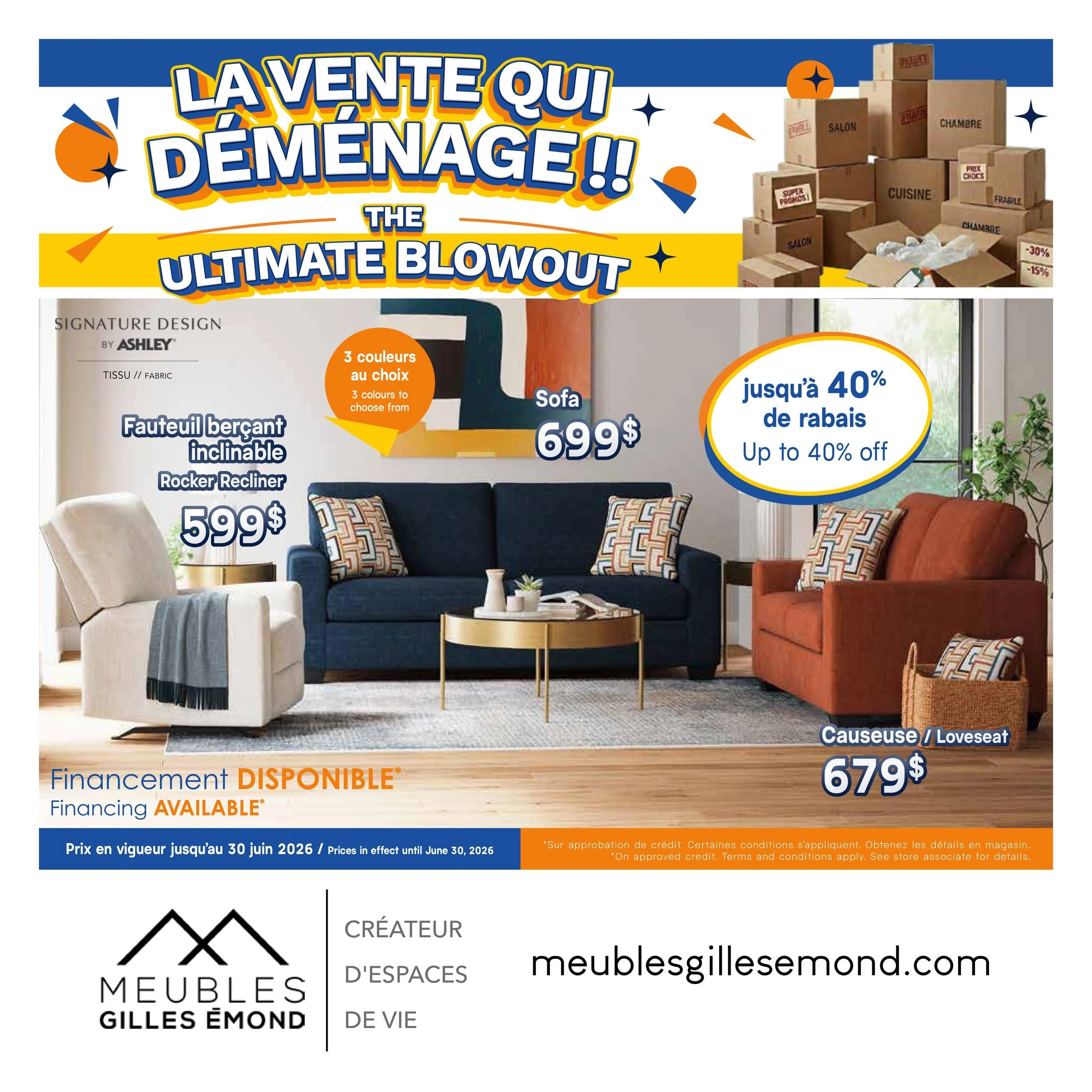 Meubles Gilles Emond flyer page 1