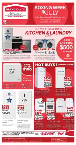 Colemans Brandsource Home Furniture Flyer