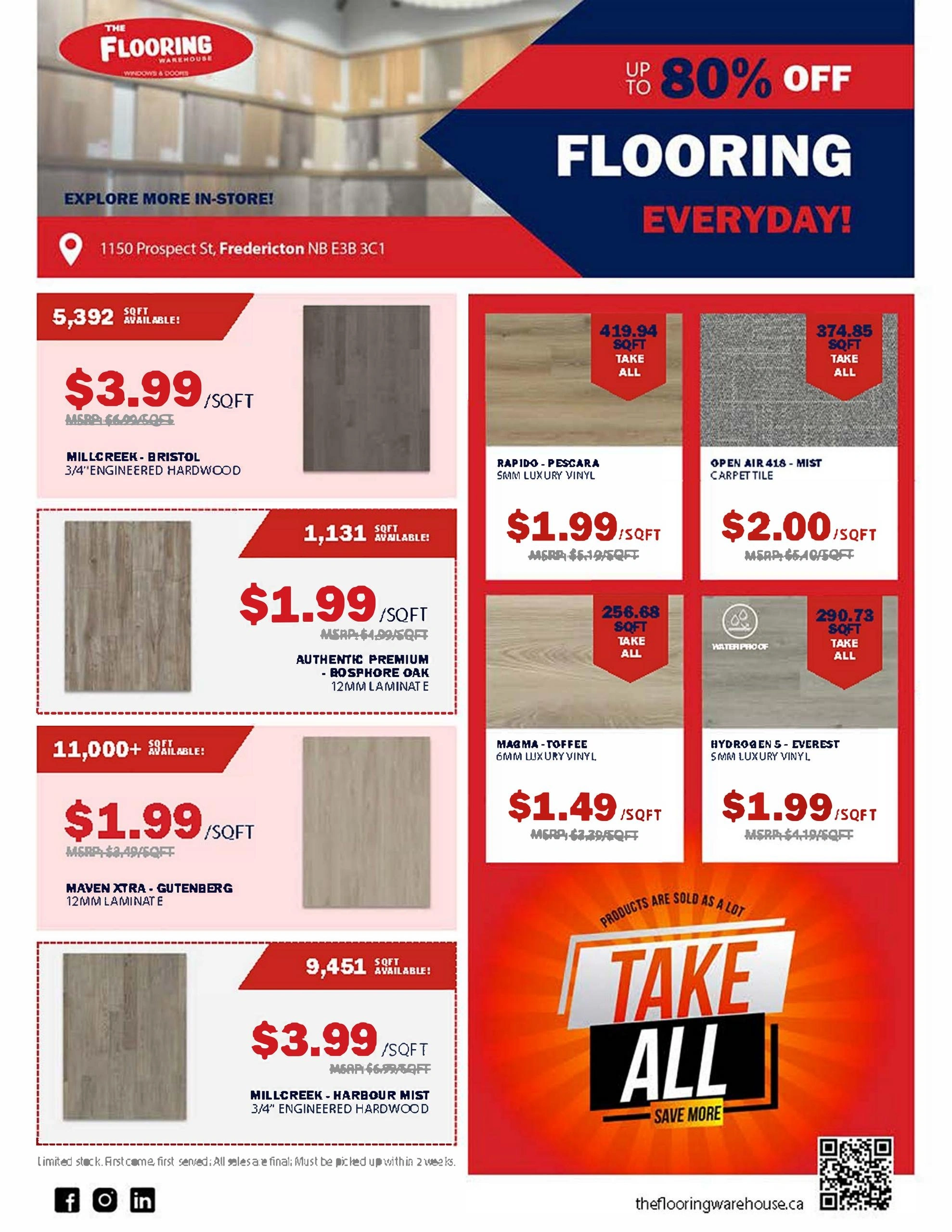 The Flooring Warehouse flyer page 1