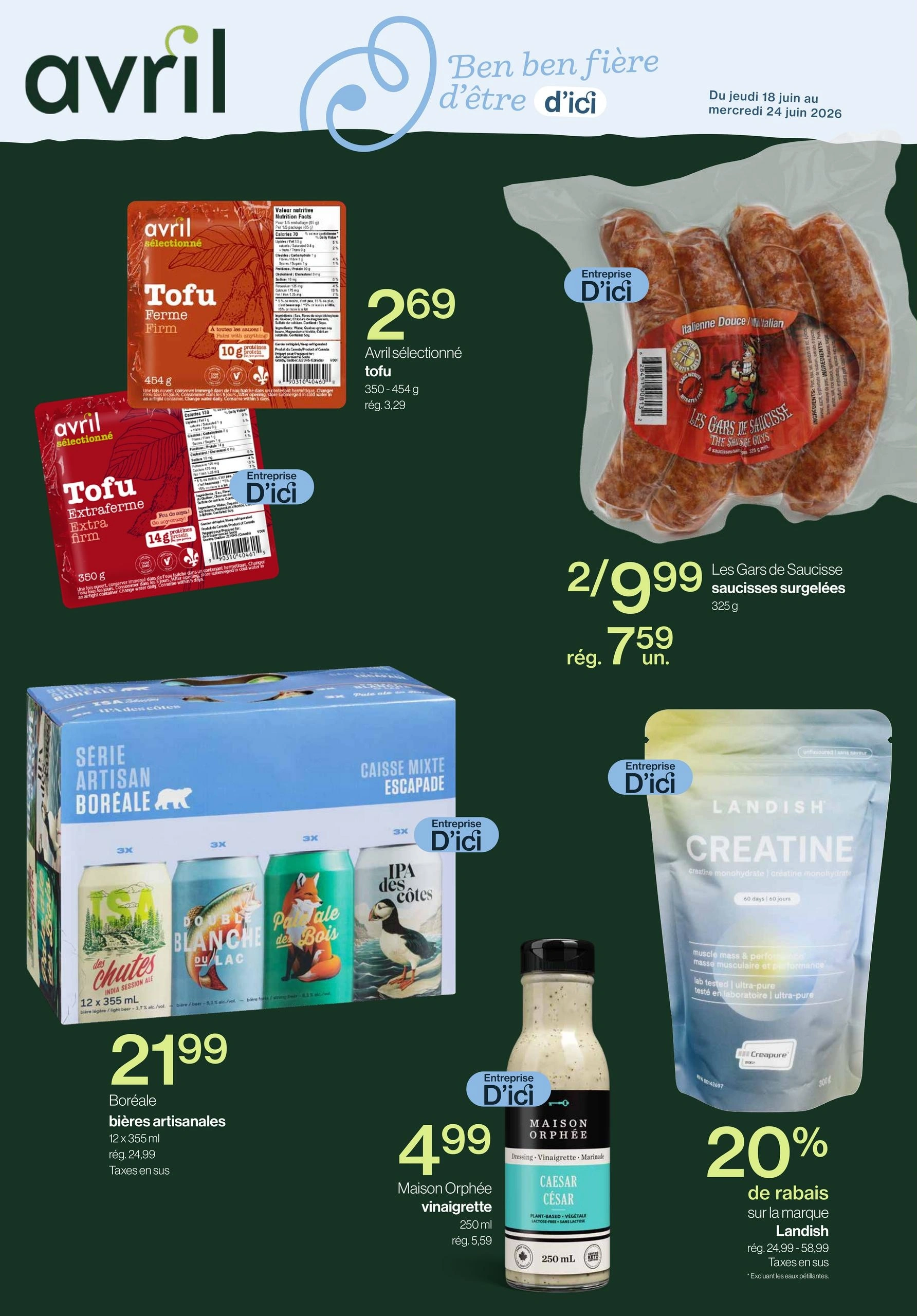 Avril Supermarché Santé flyer page 1