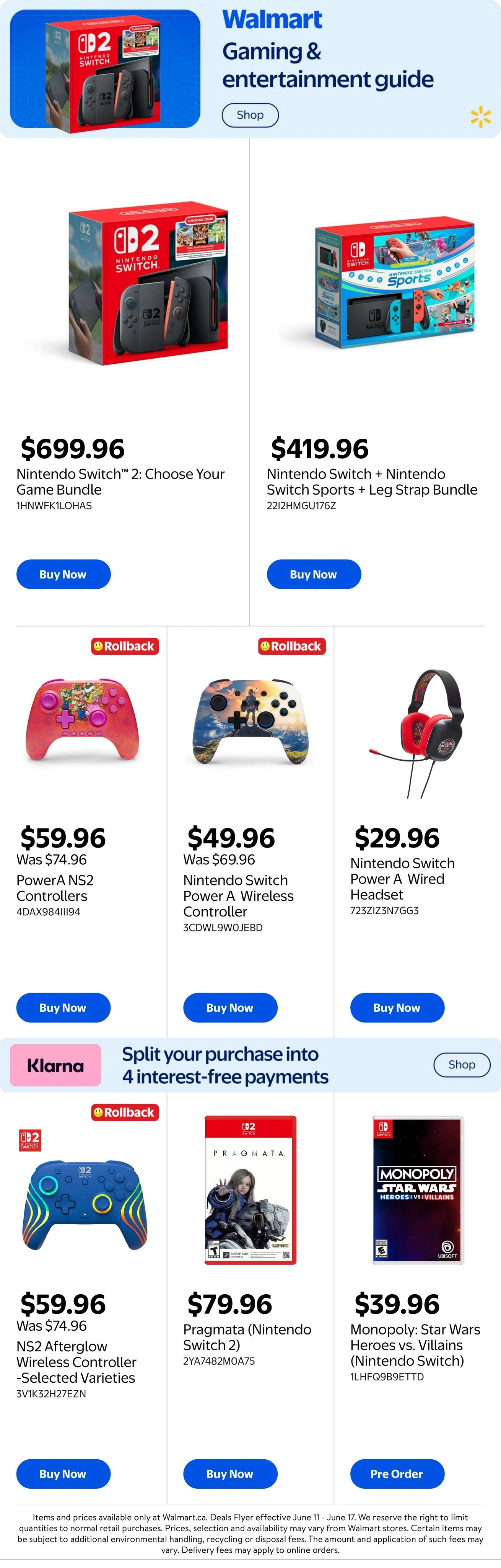 Walmart flyer page 1