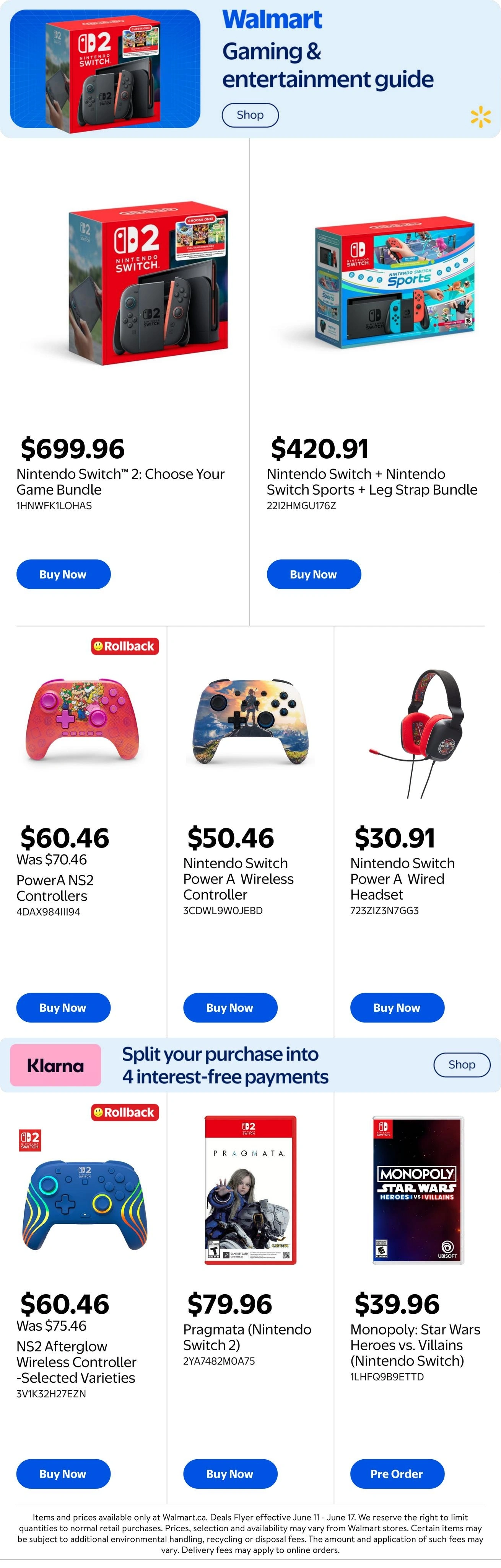 Walmart flyer page 1