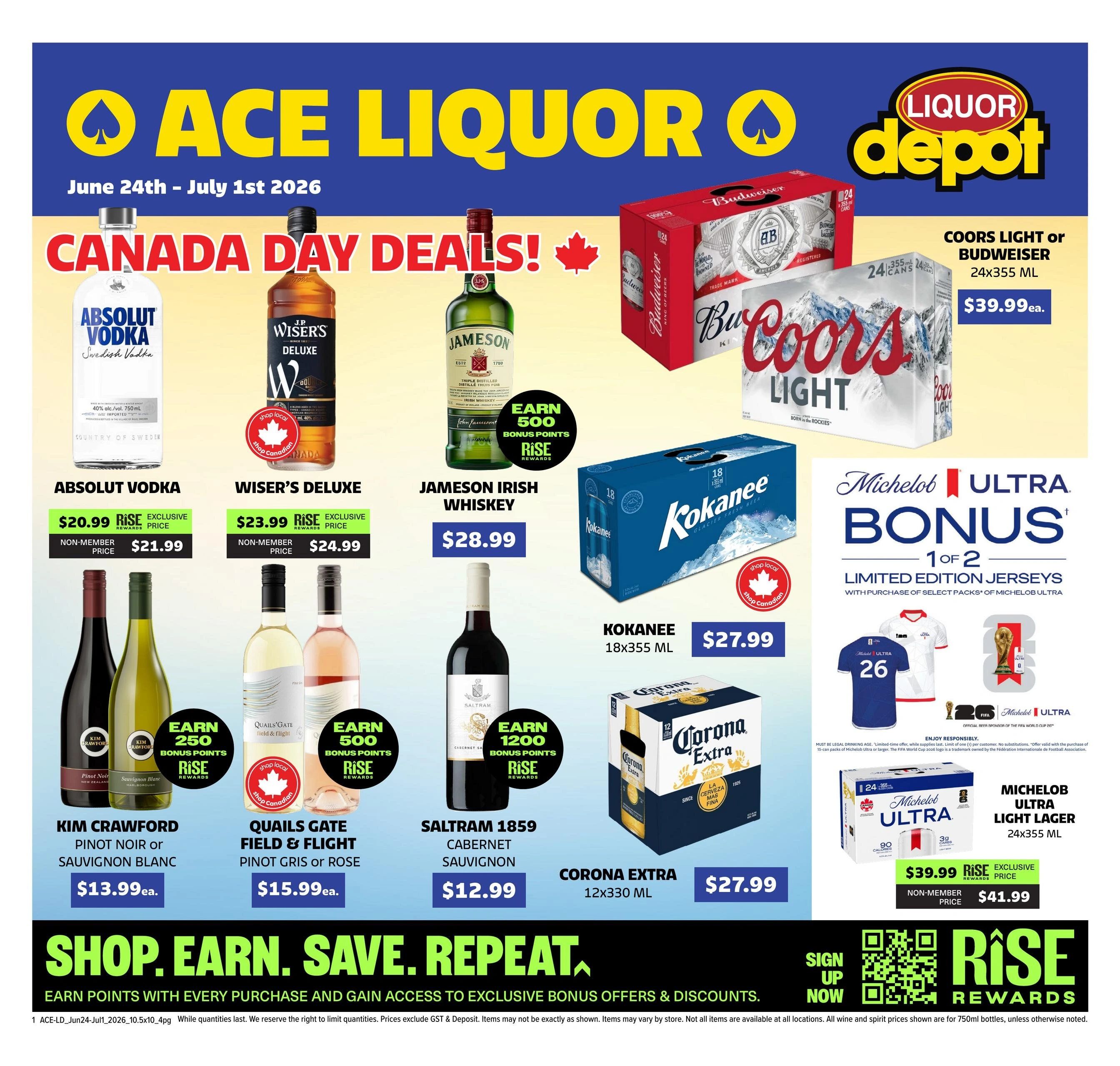 Ace Liquor flyer page 1