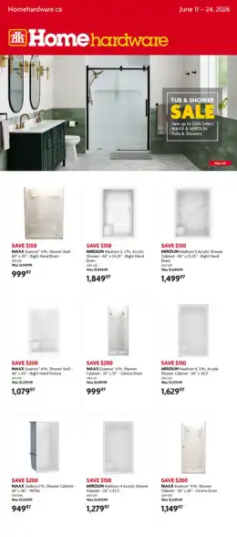Home Hardware Tub & Shower Sale