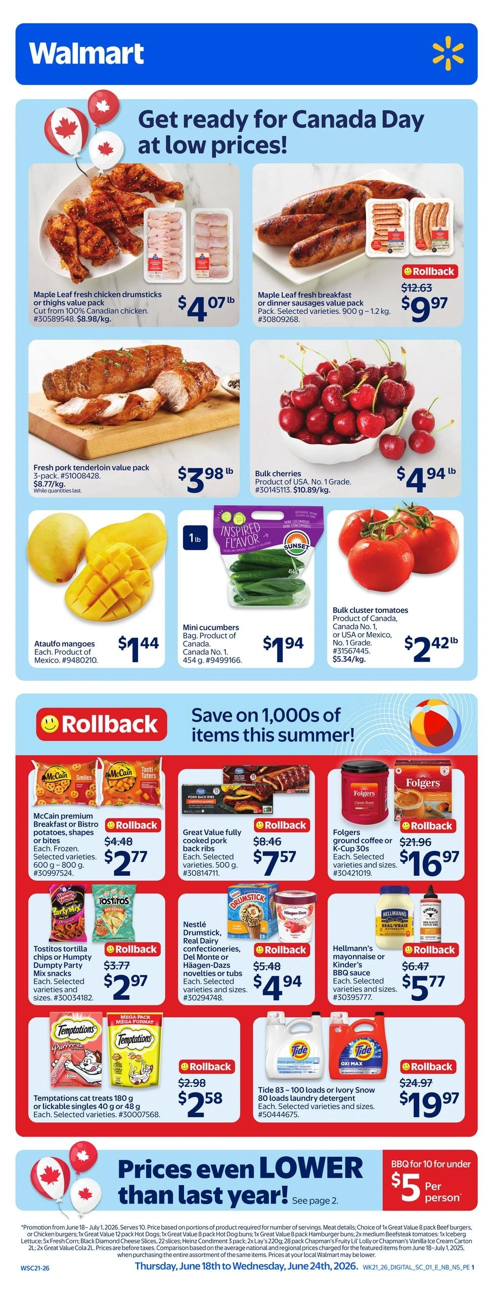 Walmart flyer page 1