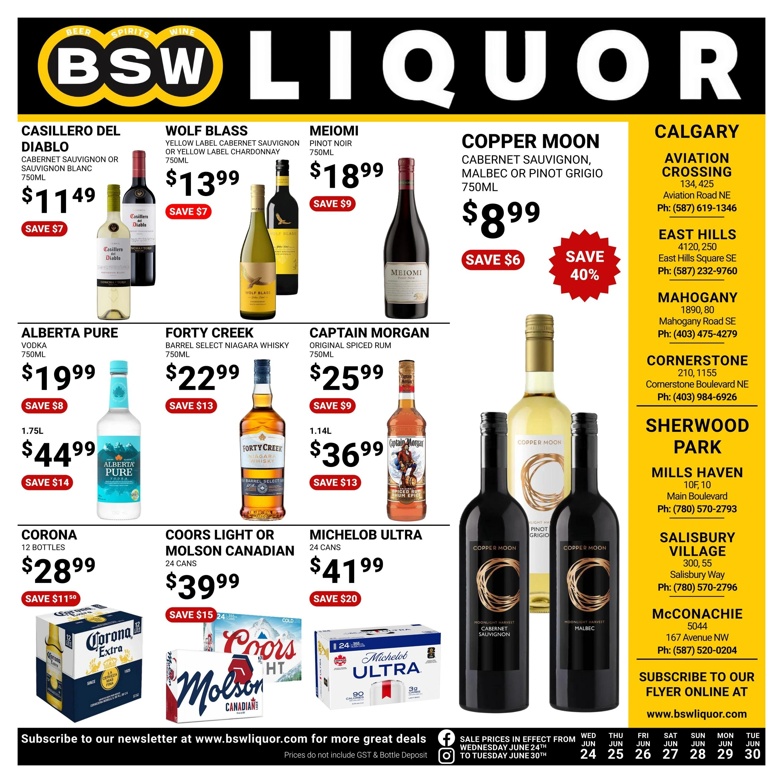 BSW Liquor flyer page 1