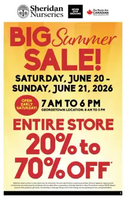 Sheridan Nurseries Flyer