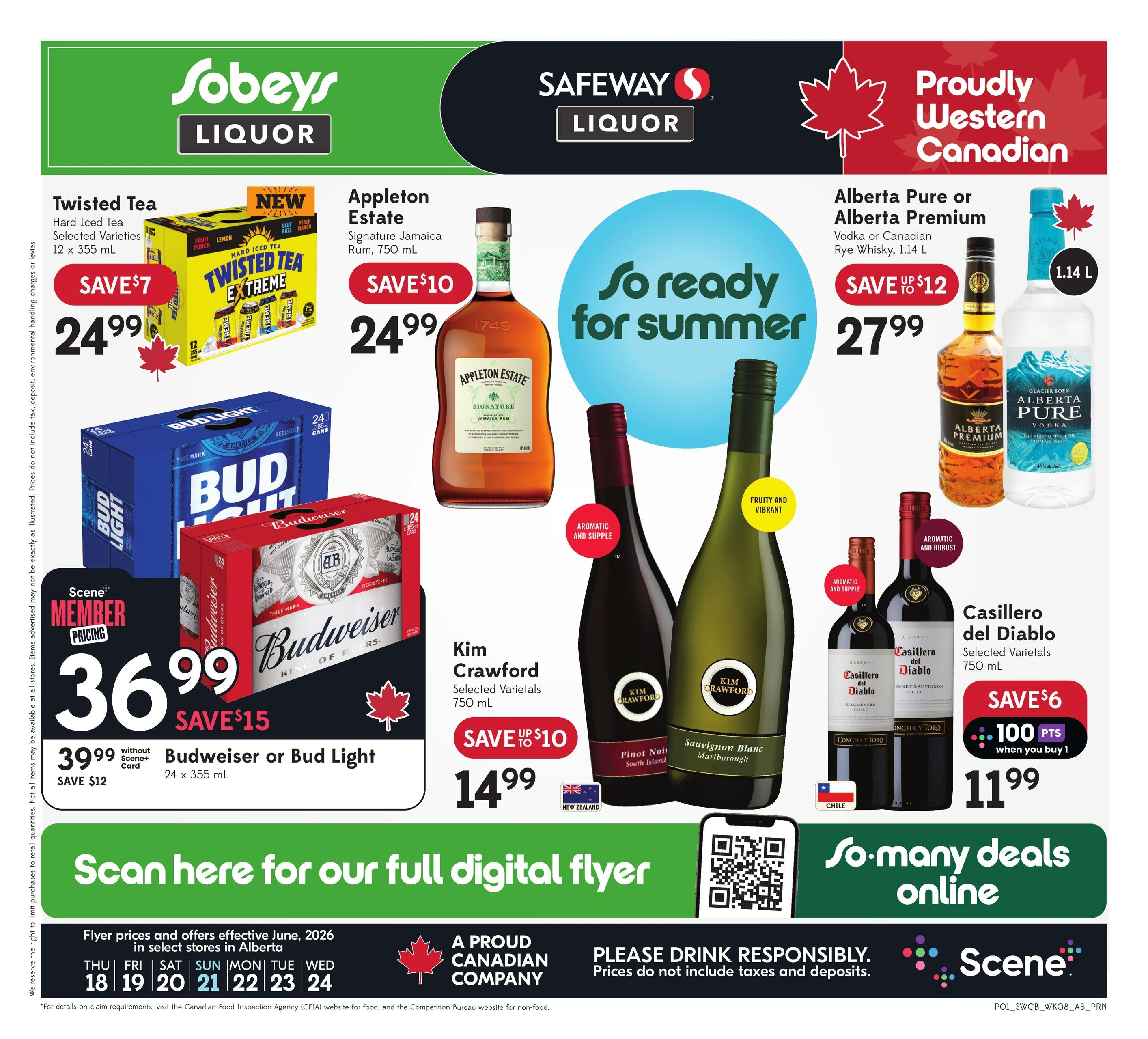 Sobeys & Safeway Liquor flyer page 1