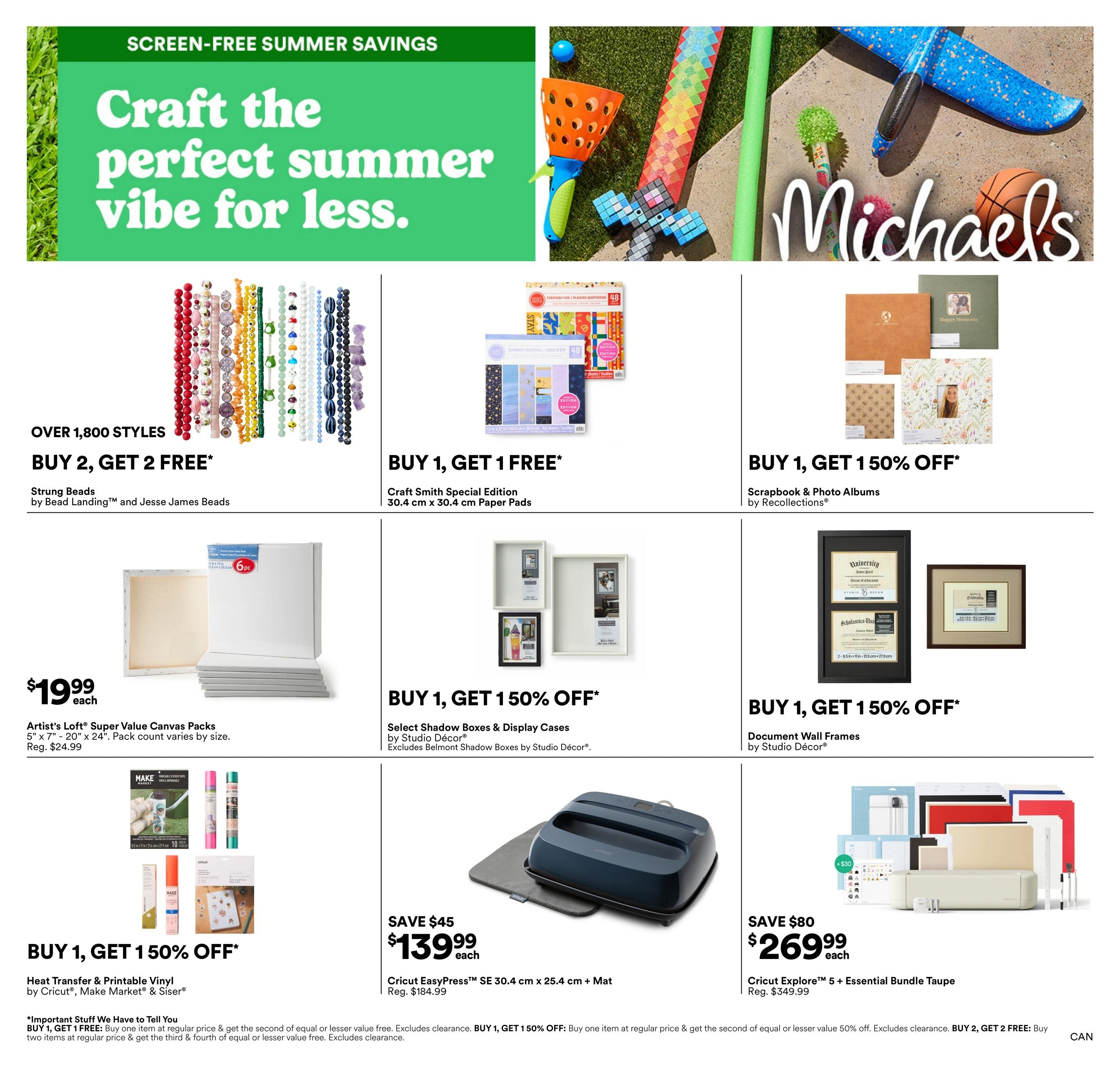 Michaels Canada flyer page 1