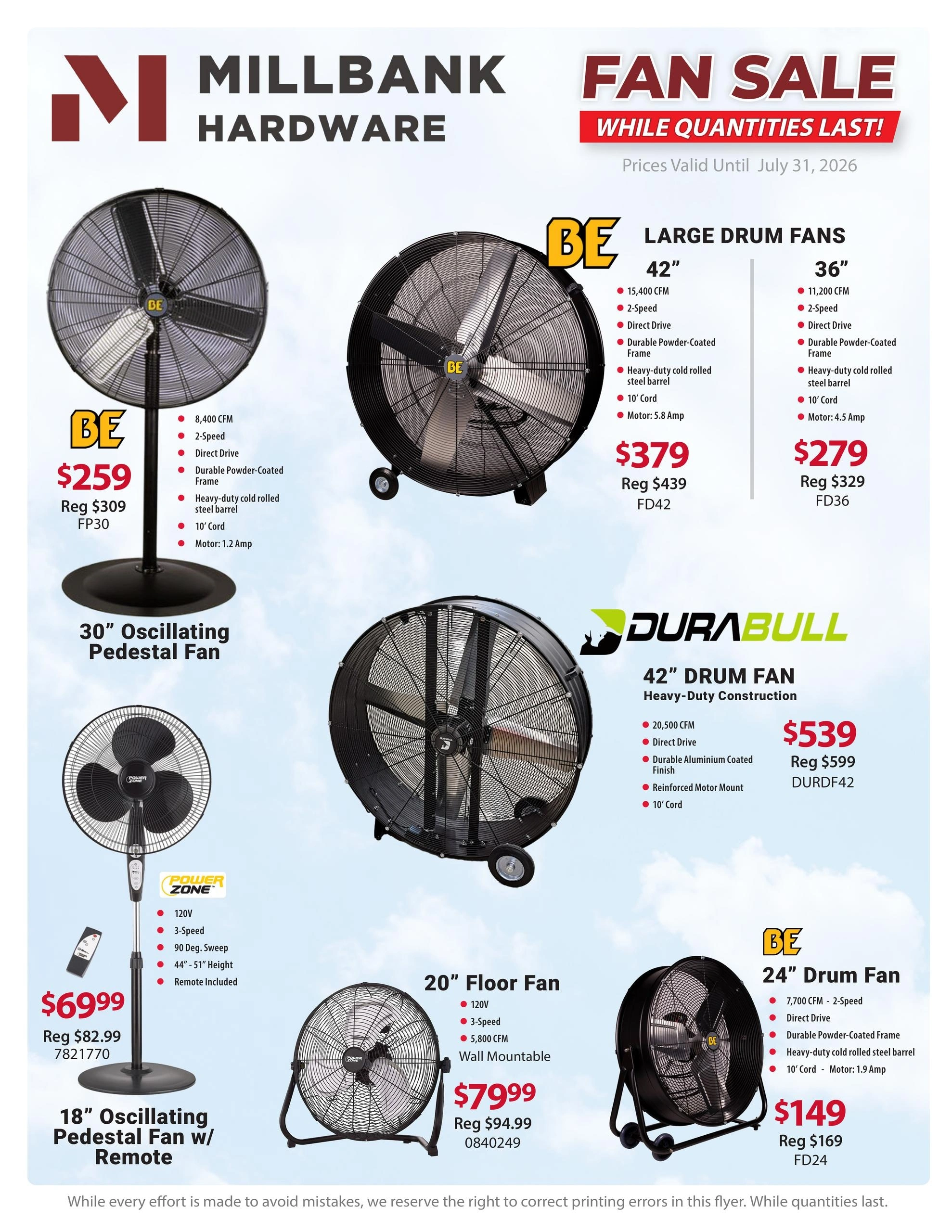 Millbank Hardware flyer page 1