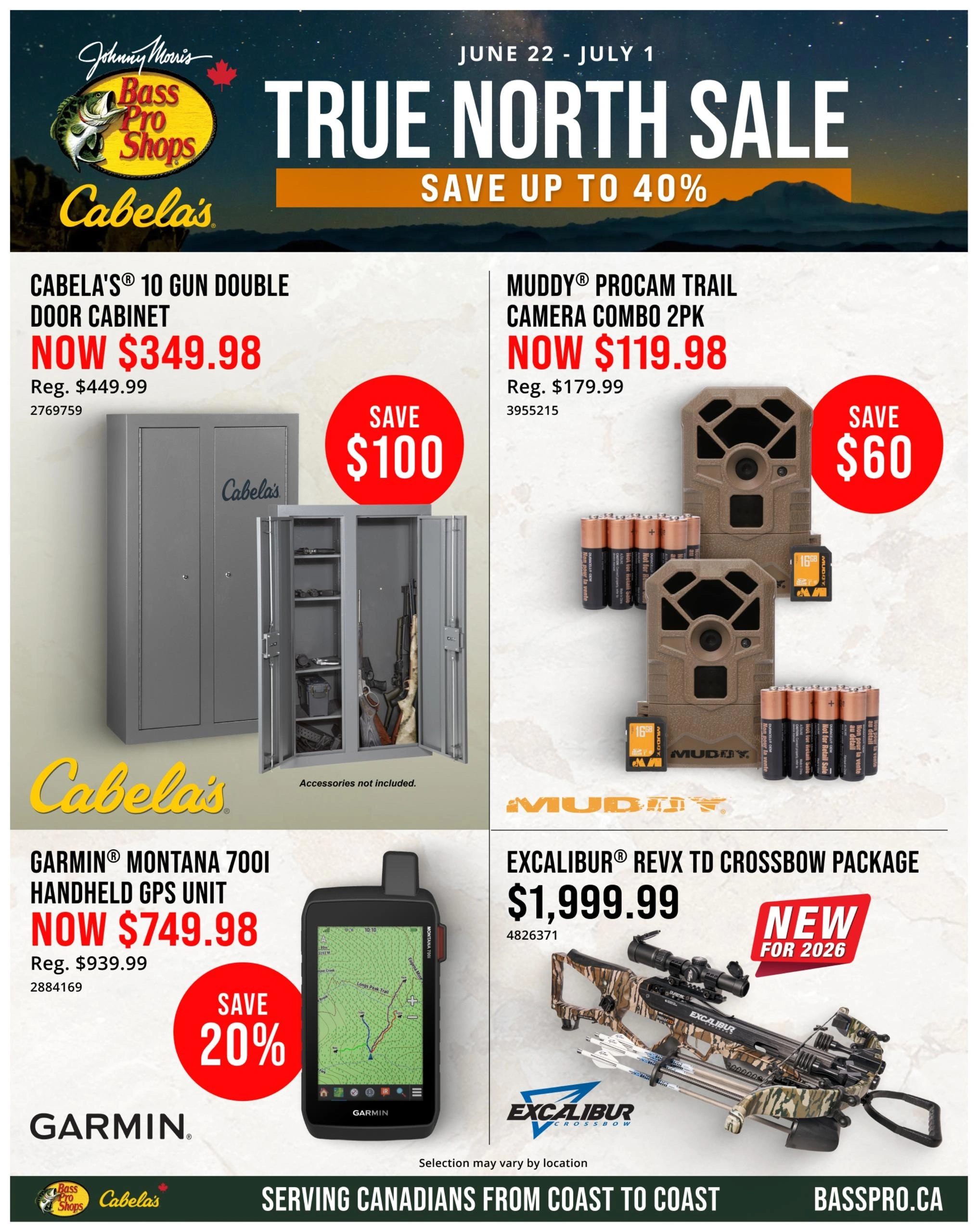 Cabela's & Bass Pro flyer page 1
