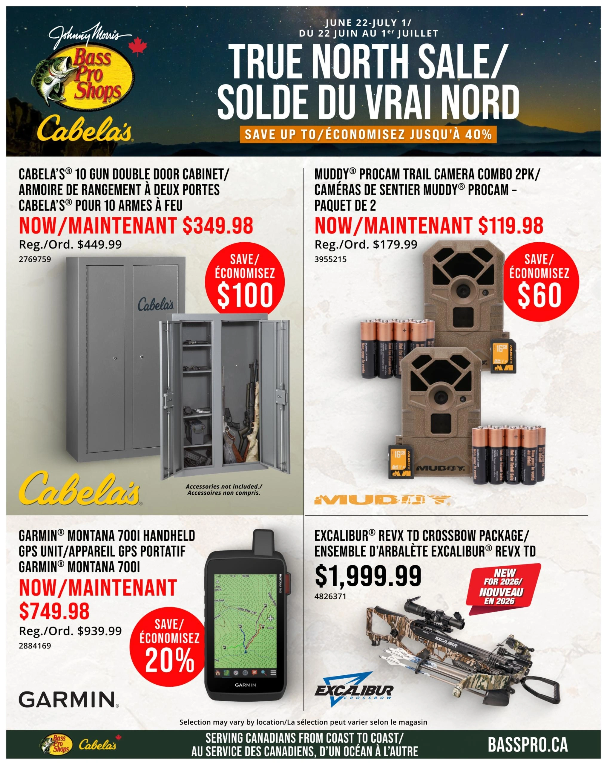 Cabela's & Bass Pro flyer page 1