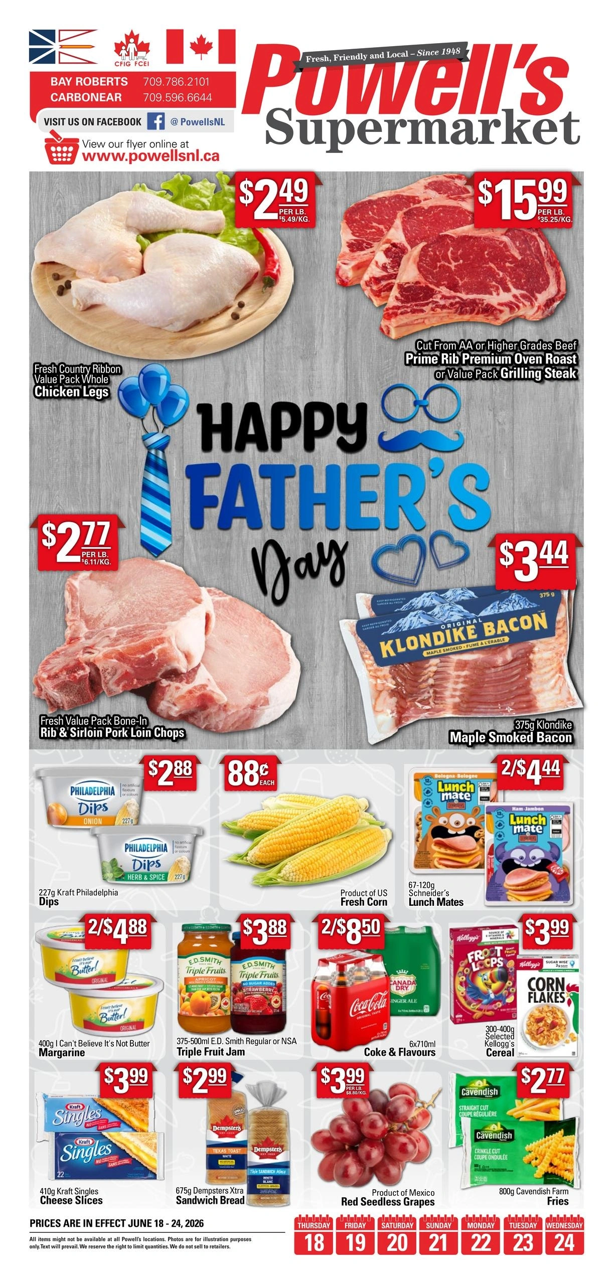 Powell's Supermarket flyer page 1
